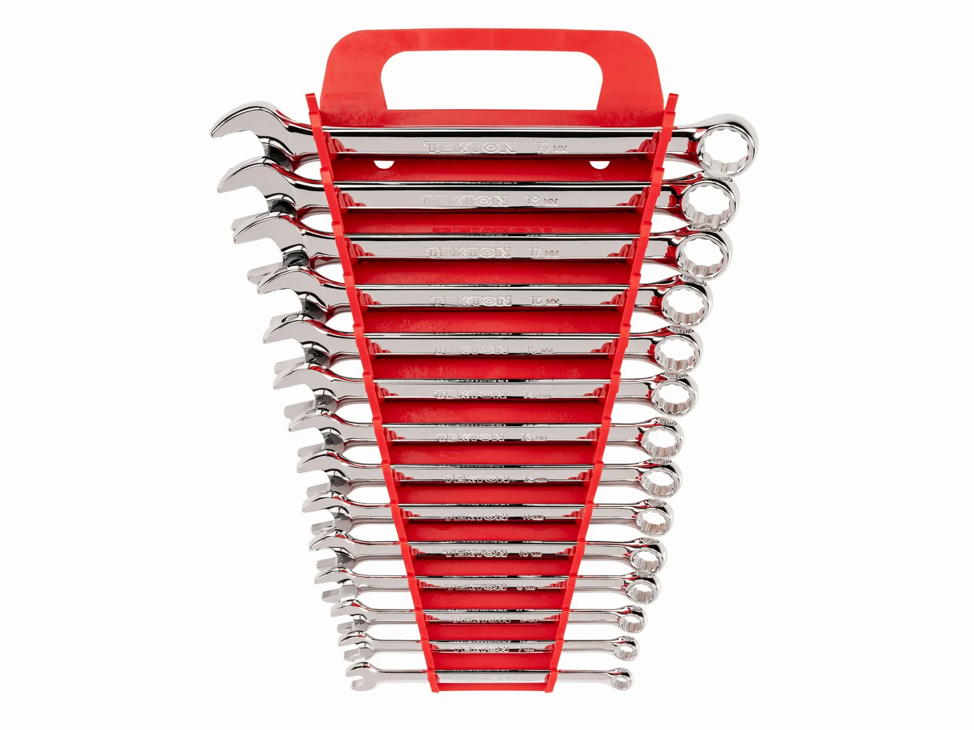 TEKTON Combination Wrench Set with Holder, 14-Piece (6-19 mm) | WCB92201