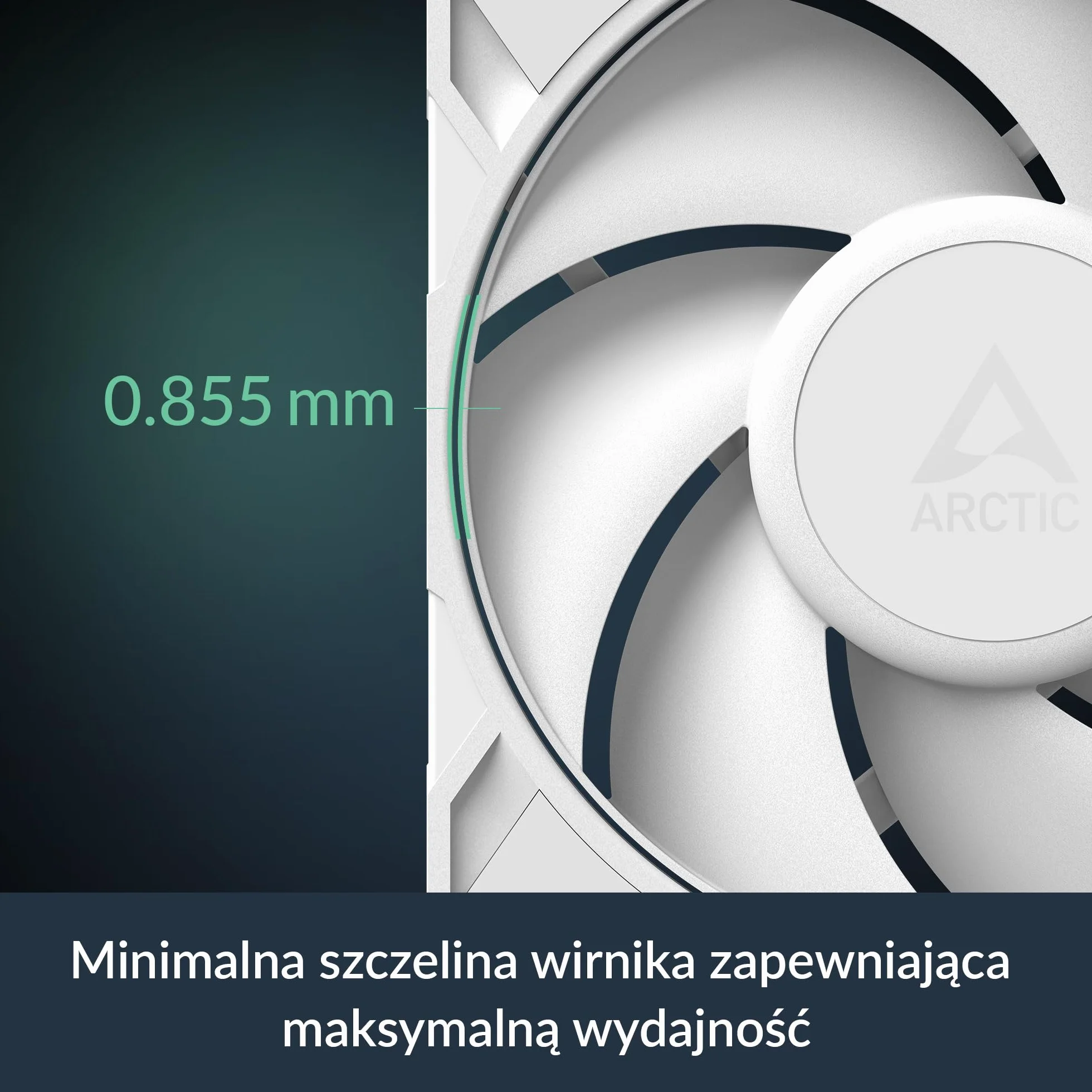 ARCTIC P12 Pro PST White Wentylator PWM 120 mm 600-3000 rpm 4-Pin Biały