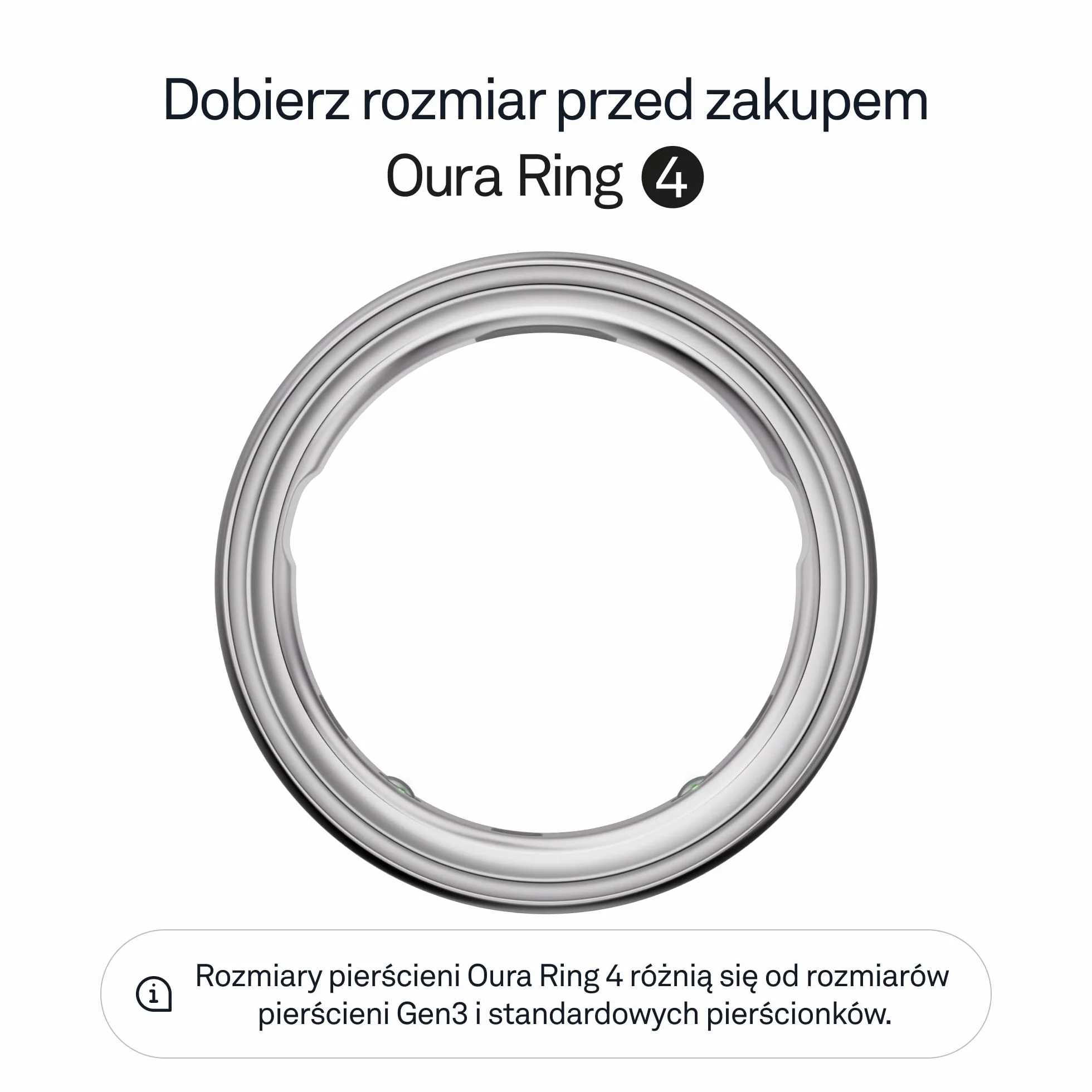 Oura Ring 4 - Silver - Rozmiar 12 Smart Ring | Najpierw dobierz rozmiar z zestawem miarowym OR4 | Urzadzenie noszenia pomiaru jakosci snu - Tetno - Pomiar kondycji - Bateria do 8 dni