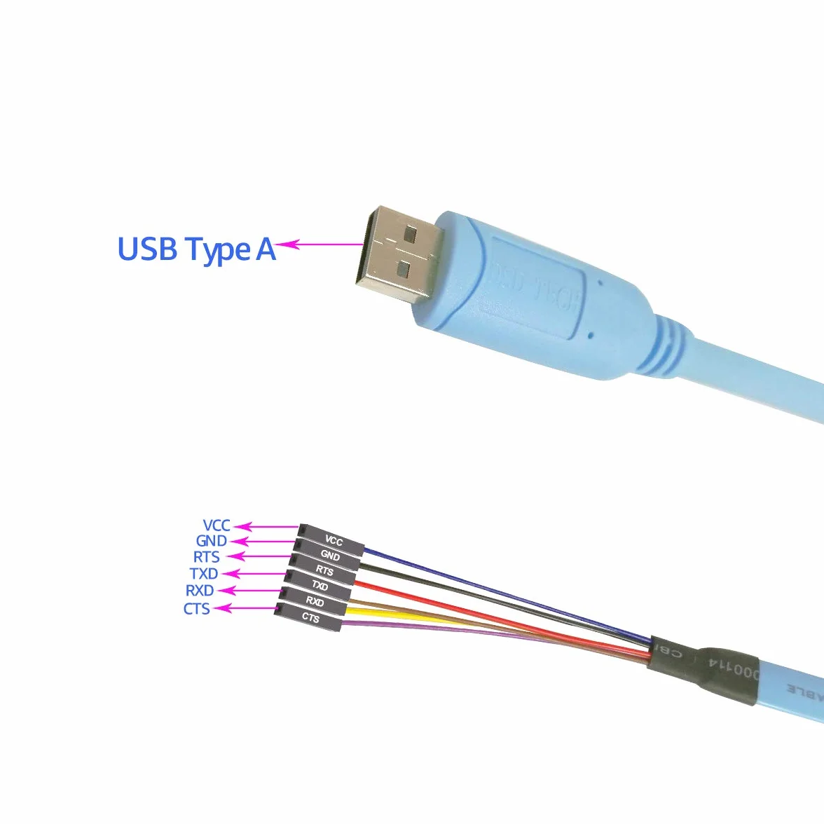 DSD TECH SH-U09BL kabel szeregowy USB do TTL CP2102N 1,2 m