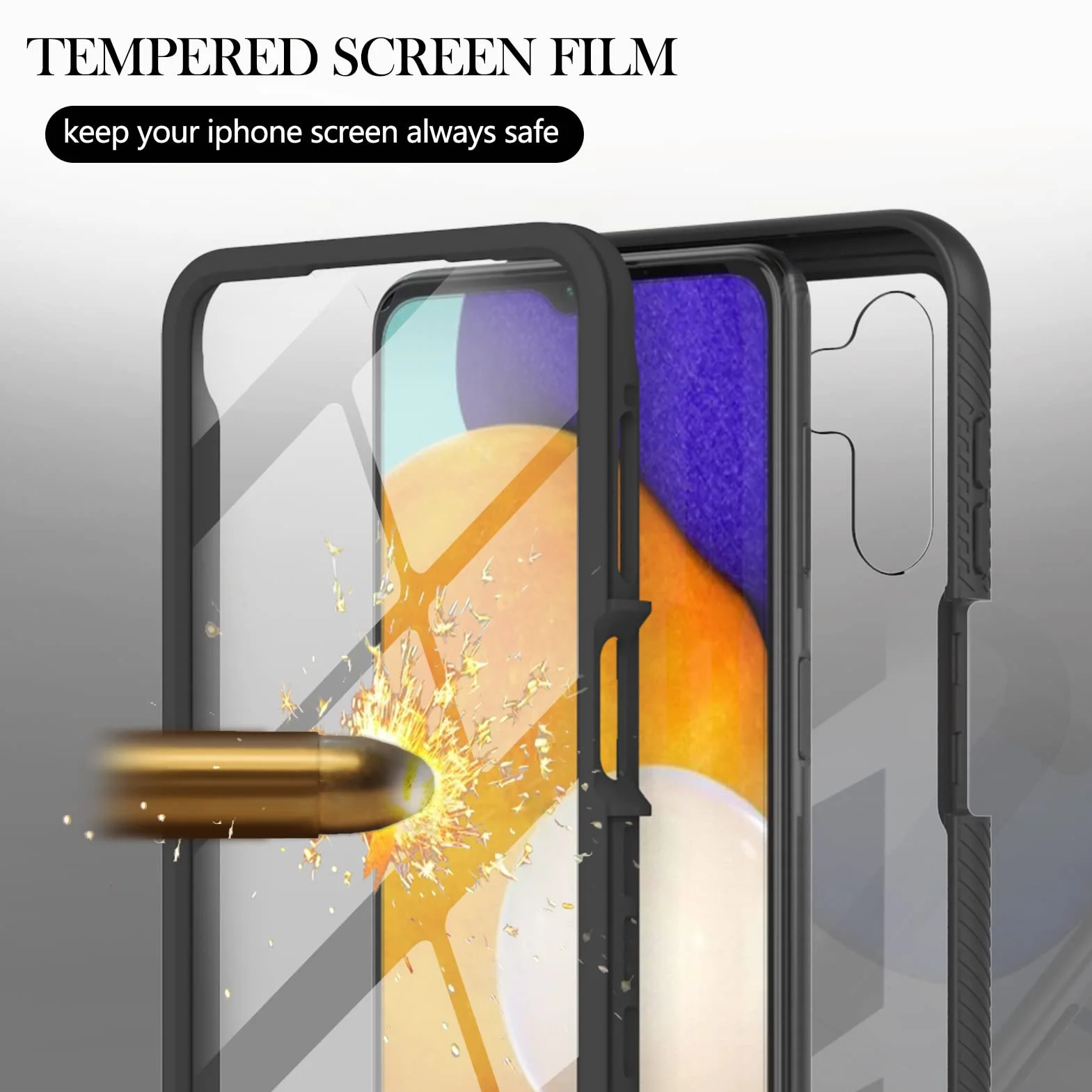 Etui do Motorola Moto G35 z wbudowaną osłoną ekranu 360° czerwony
