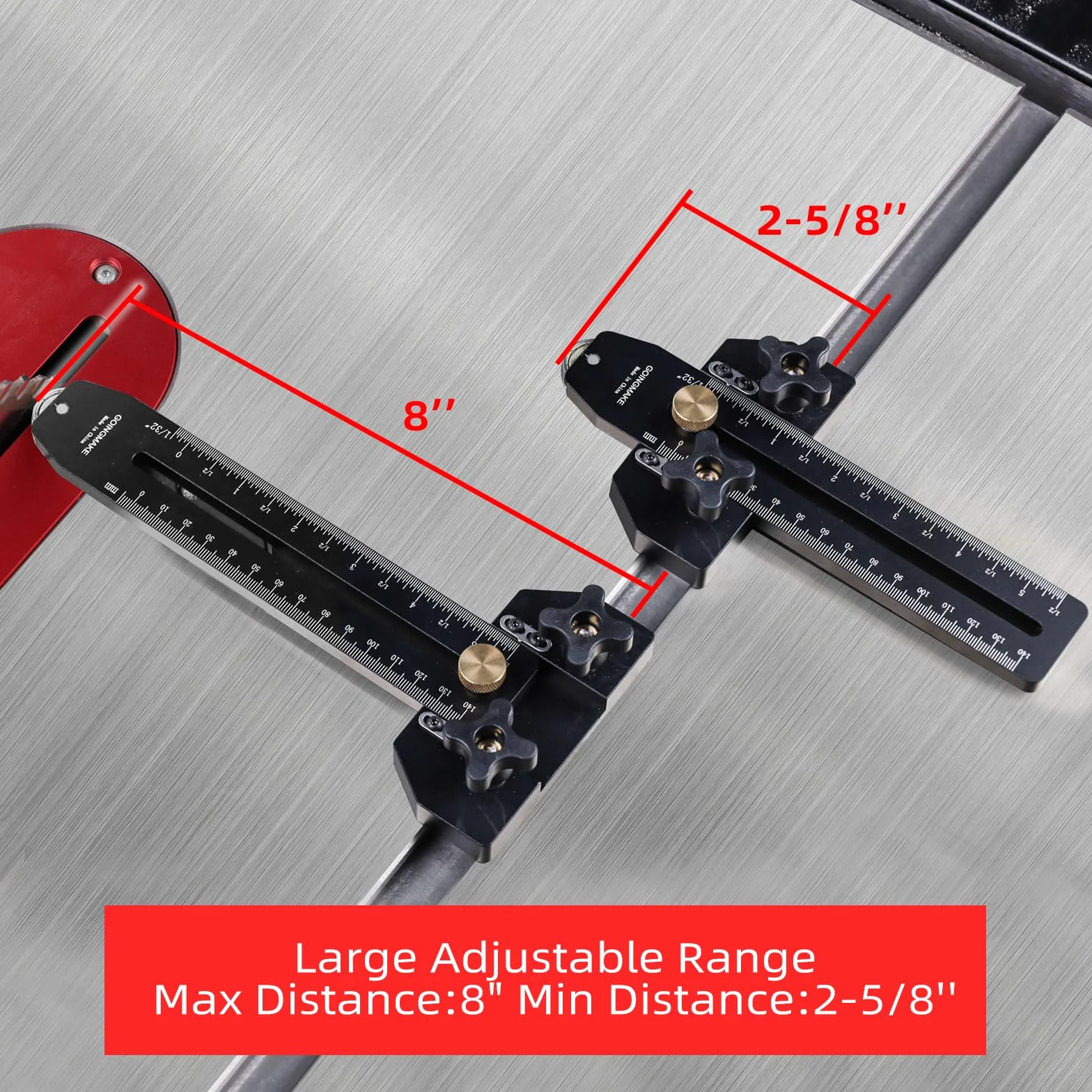 GOINGMAKE Cienka prowadnica do piły stołowej do robienia powtarzalnych wąskich cienkich cięć taśmowych Narzędzia do obróbki drewna Szybka cienka prowadnica do piły stołowej piły taśmowej Router Stół
