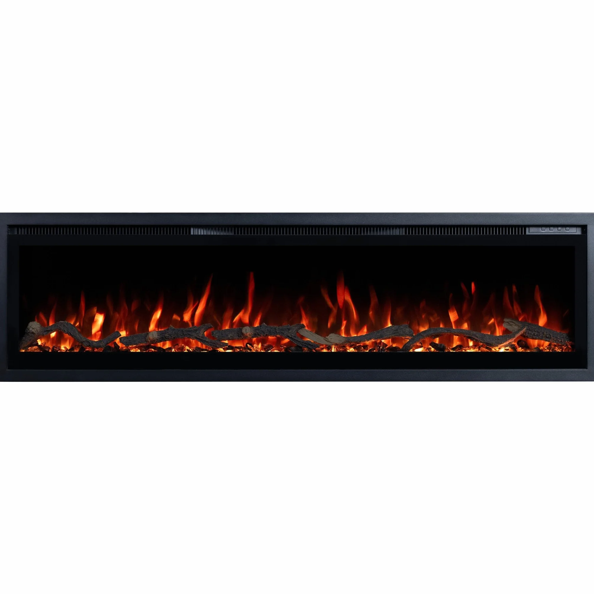 Kominek elektryczny Emotion Flame Regal 182 - ogień premium - na ścianę i do zabudowy - 182x35x12 cm - kominek LED z grzaniem 900/1800 W