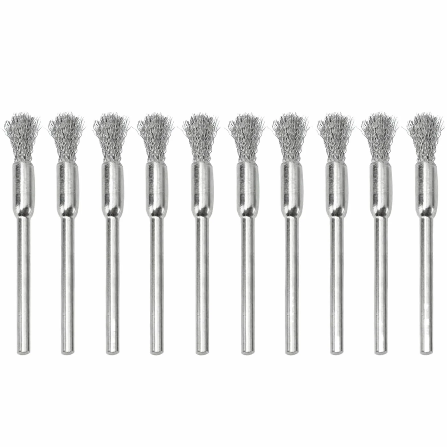 Nasadki szczotkowe do wiertarek, 10-45 sztuk Koło garnkowe z drutu stalowego Wielokolorowe Wiele rozmiarów Trzpień 2,35 mm 3 Do wiertarki polskiej(45PCS-Silver)