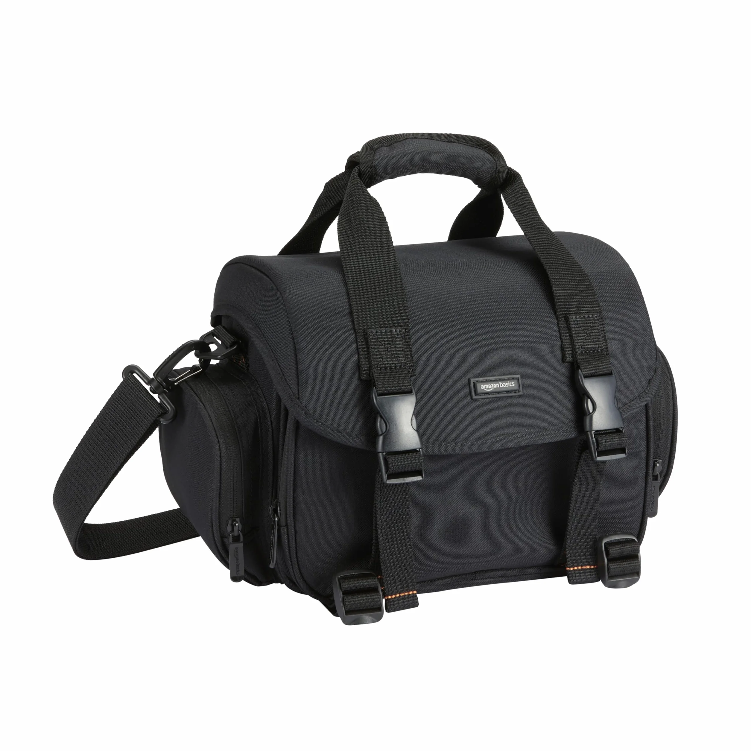 Amazonbasics Torba Na Ramię Na Lustrzankę, Czarny/Pomarańczowy, 32.4 x 20.3 x 24.8 cm