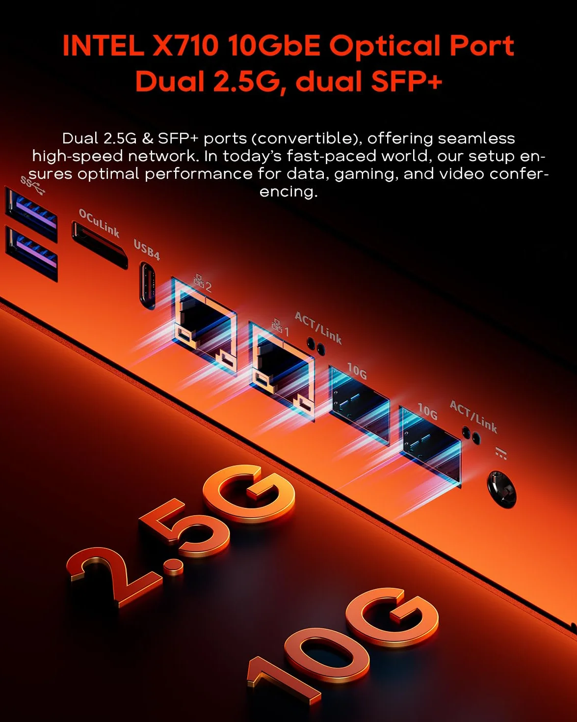 AOOSTAR WTR MAX 11 Bay Desktop NAS mini PC, NAS Server Ryzen 7 PRO 8845HS bez pamięci RAM bez SSD, 6 * 2,5"/3,5" SATA HDD, 4*sloty M.2 NVMe, 2x10GbE, 2x2,5GbE, OCuLink, HDMI 4K, NAS pamięć sieciowa