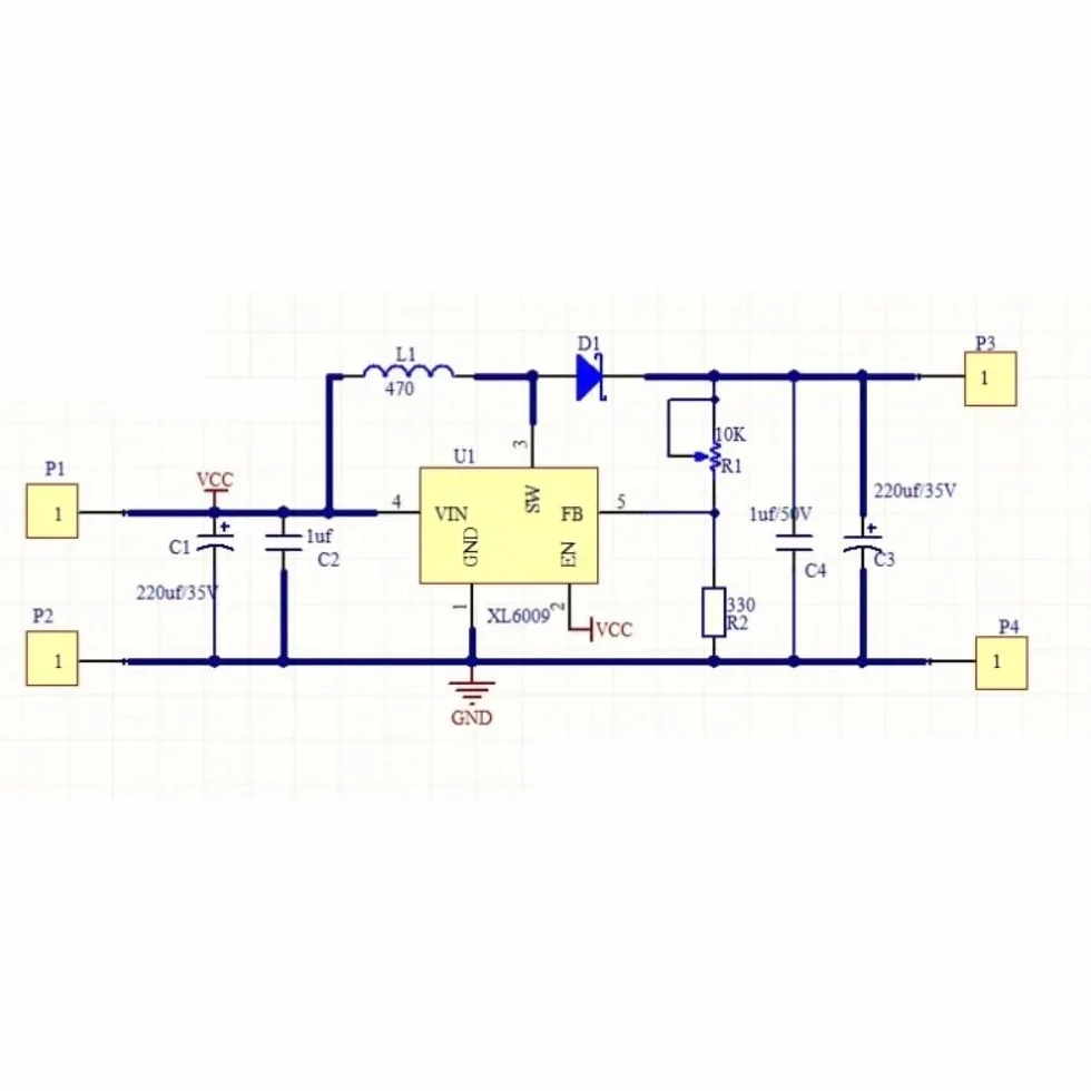 DollaTek XL6009 DC-DC -Step-Up pobór pr?du 3V-32V na 5V-35V 400kHz 4A Max