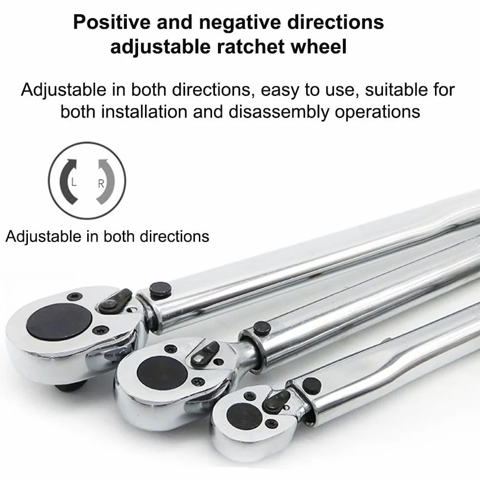Telescopic Ratchet Klucz dynamometryczny 3/8 1/2 cala 19-210 N.m Kwadratowy klucz naprawczy z grzechotką Kluczowe narzędzia ręczne klucz dynamometryczny(28-210 N.m)