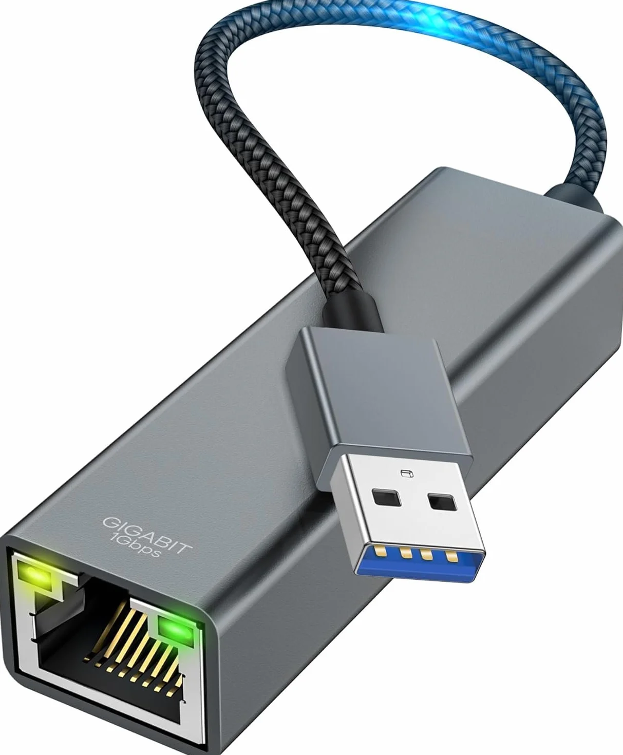 HENGBIRD Adapter USB LAN 2.0 Ethernet 1000 Mbps, USB na RJ45 Gigabit Ethernet LAN, kompatybilny z Surface, MacBook, laptopem, komputerem PC
