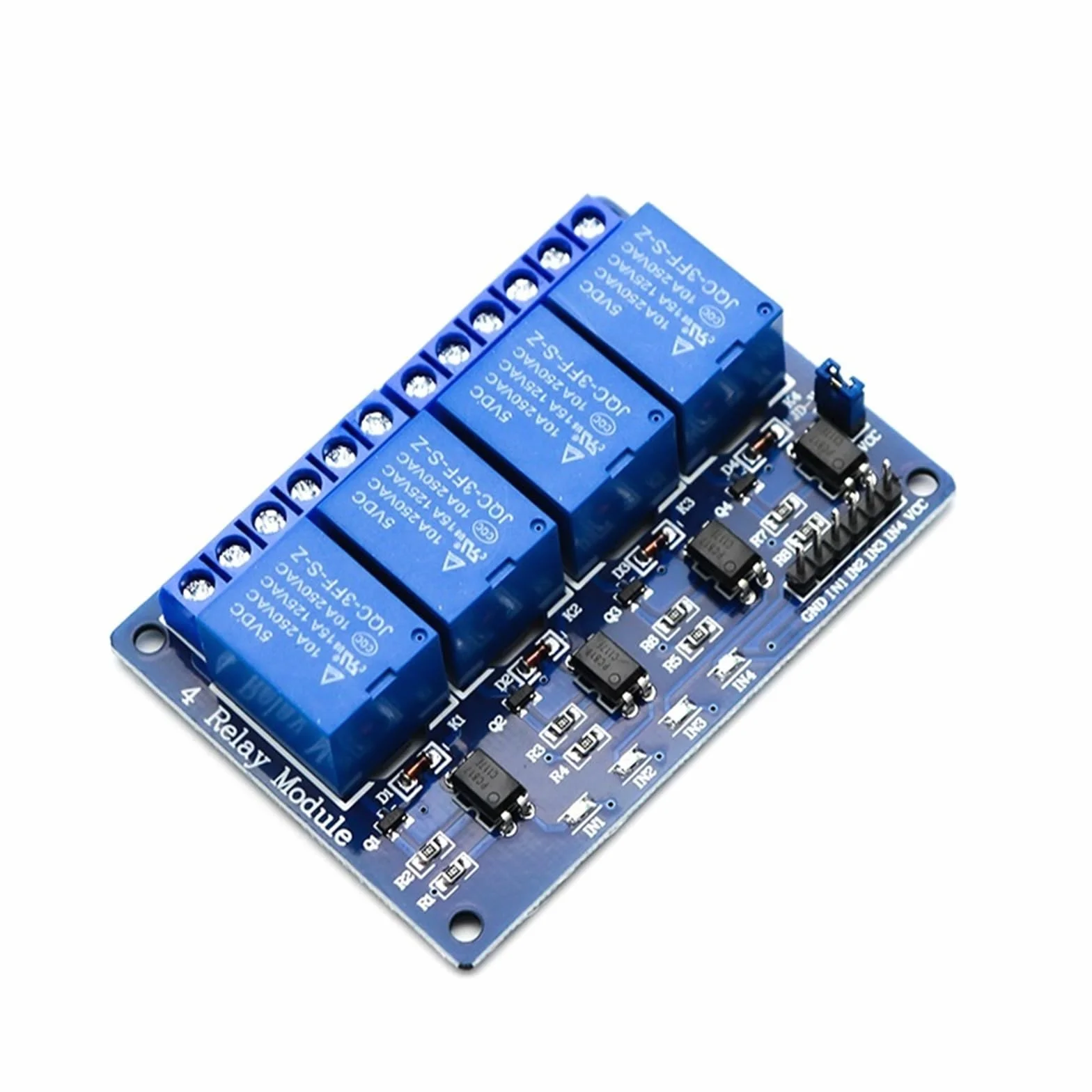 Moduł przekaźnikowy 5 V 12 V 24 V z wyjściem transoptora 1 2 4 6 8 16 Way 1 szt. (12 V, 4-drożny)