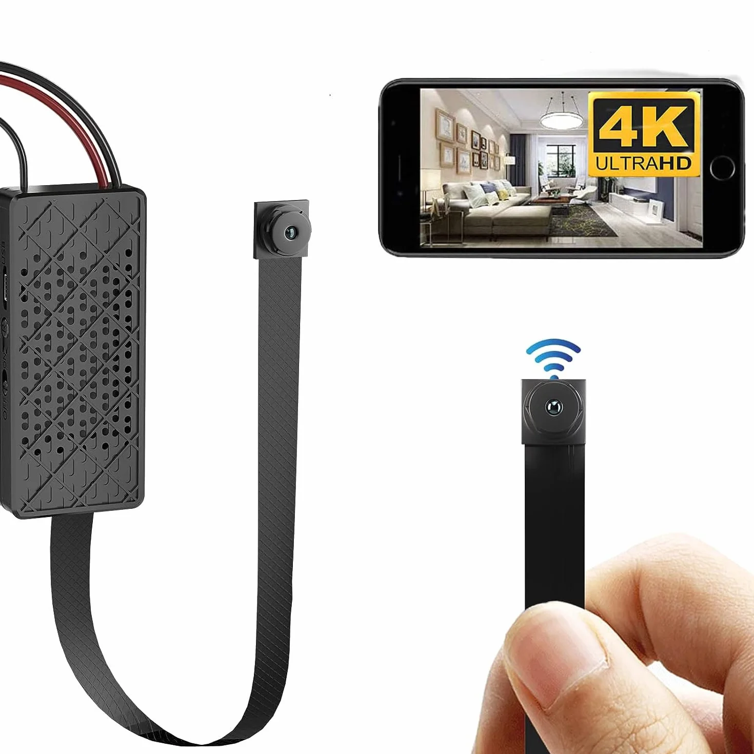DIY Mini Kamera Szpiegowska 4K - 1080P Ukryta Bezprzewodowa kamera HD Tiny DV Rejestrator wideo Kamery Detekcja ruchu Noktowizor Kamera domowa niania do użytku w pomieszczeniach