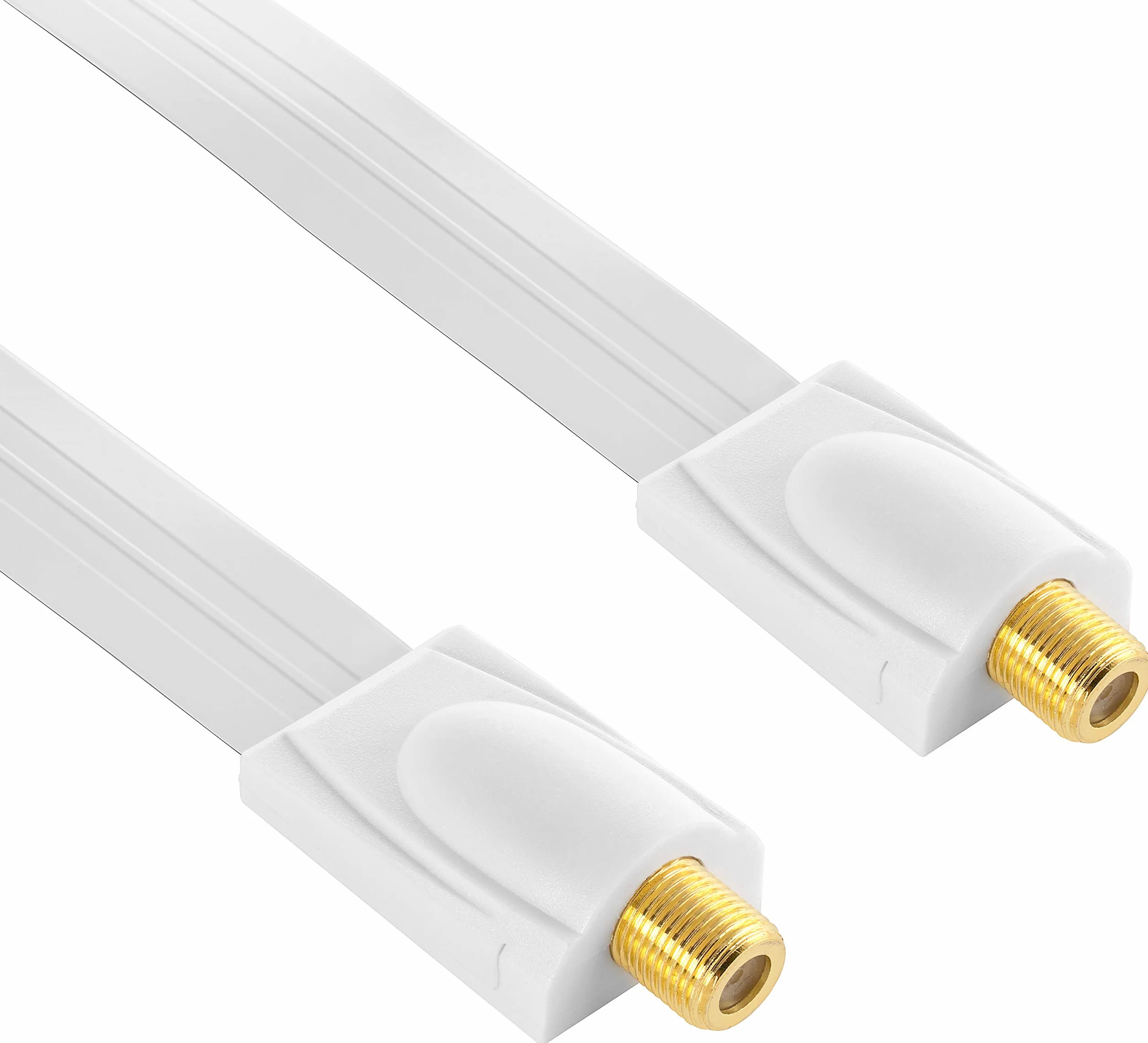 Poppstar przepusty okienne SAT 28 cm 0,2 mm złącze F styki pozłacane biały