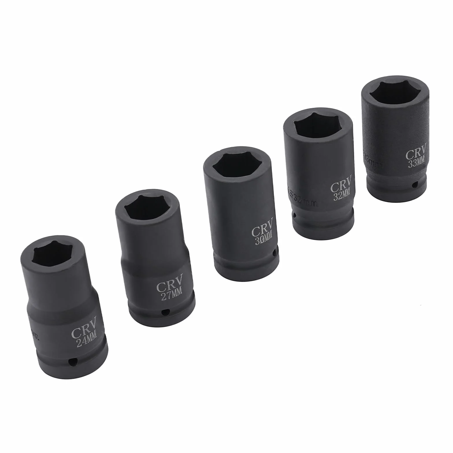 Zestaw nasadek do wkrętarki udarowej, 1 cal, 10 sztuk, 24 mm – 46 mm, zestaw kluczy nasadowych do samochodów ciężarowych, zestaw kluczy nasadowych Drive Deep Impact Socket z walizką, kluczem