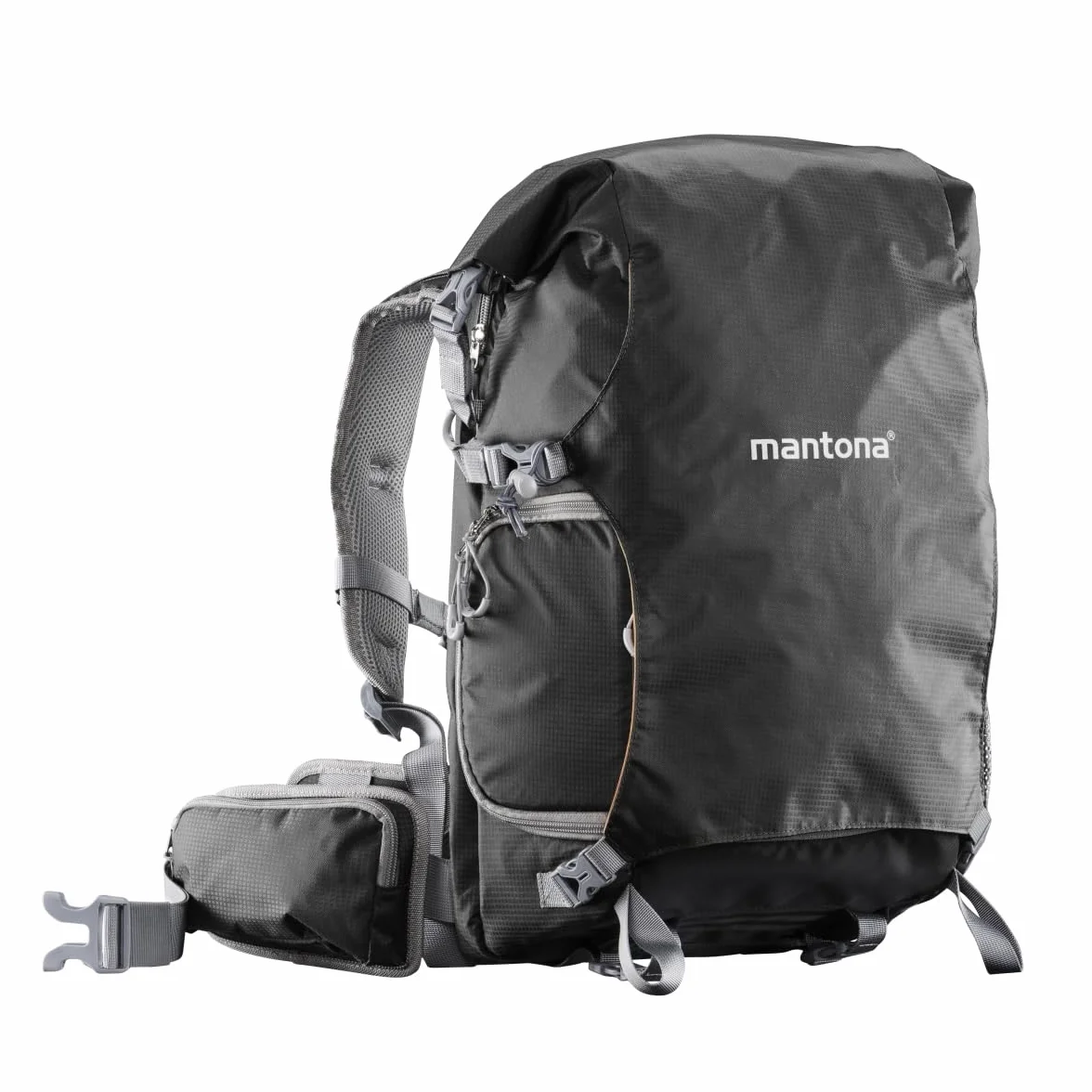 Mantona ElementsPro 30 plecak outdoorowy czarny z osłoną przeciwdeszczową