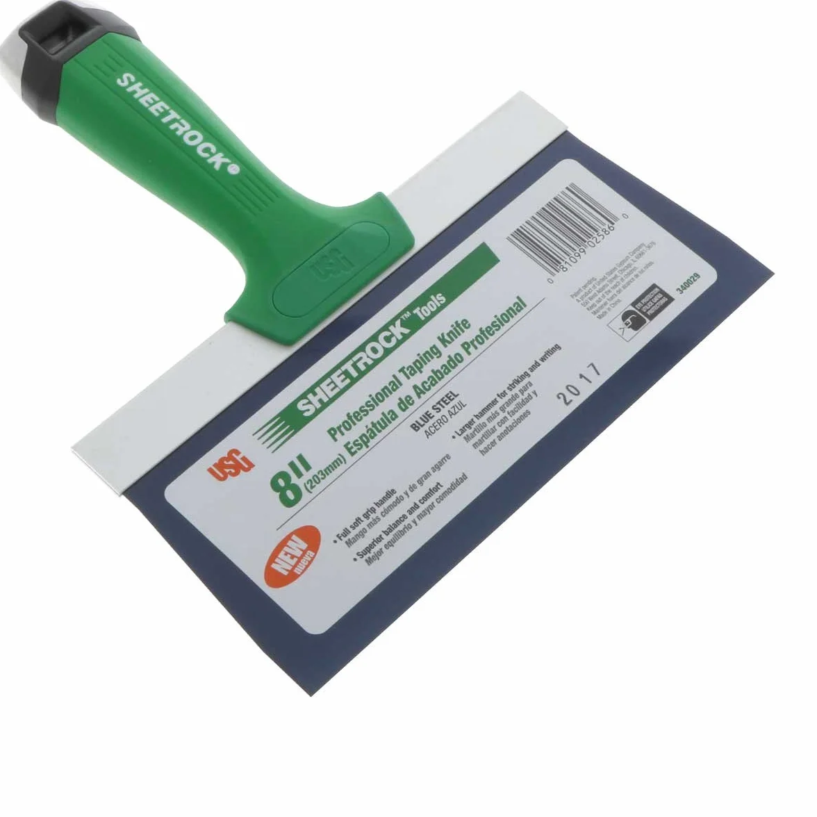 USG Sheetrock Pro Series Nóż do taśmowania płyt gipsowo-kartonowych Blue Steel z uchwytem typu Matrix + bezpłatny mieszalnik do masy szpachlowej