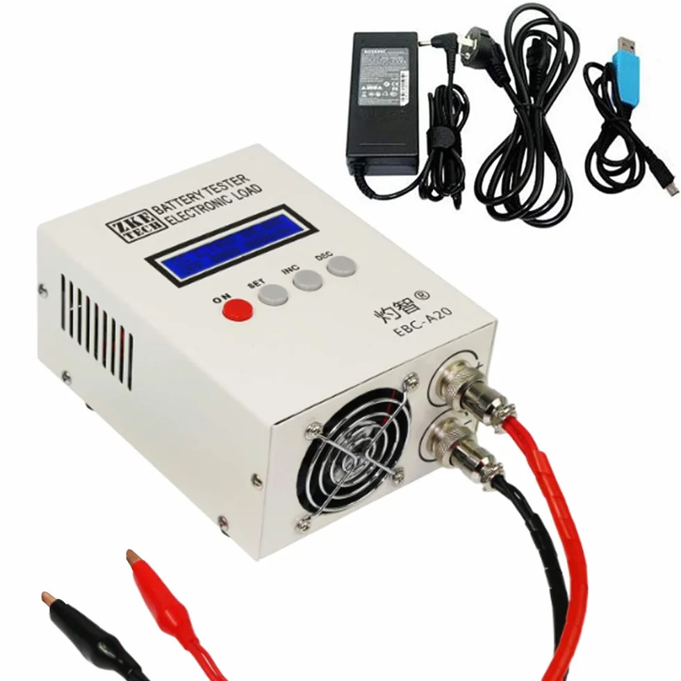 Tester baterii EBC-A20, Li-Po miernik pojemności akumulatora litowego, tester pojemności akumulatora Li-Po 5A, ładowanie 20 A, 85 W, wielofunkcyjny