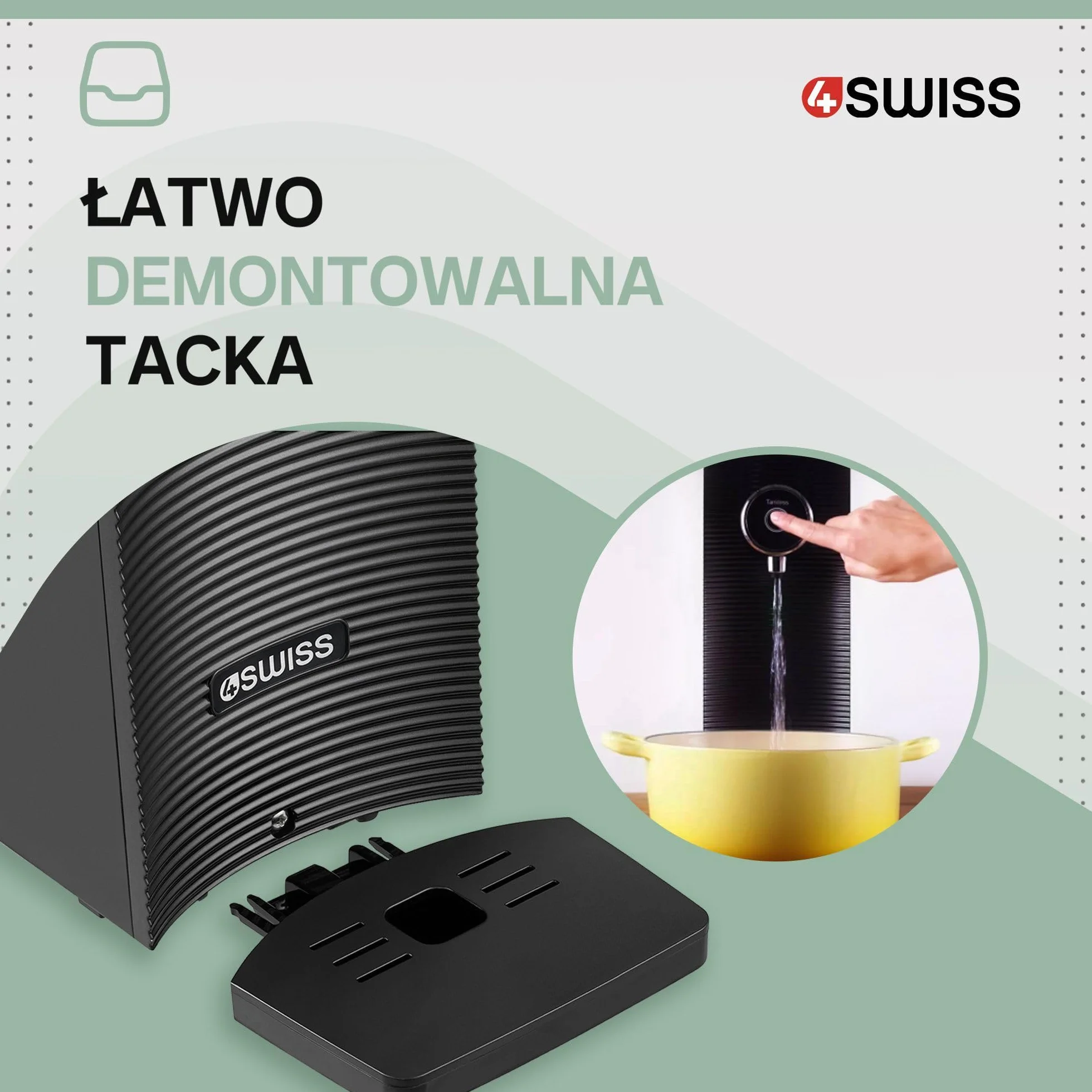 4Swiss WFF021 System Filtrowania Wody, Biały, 14,5 W