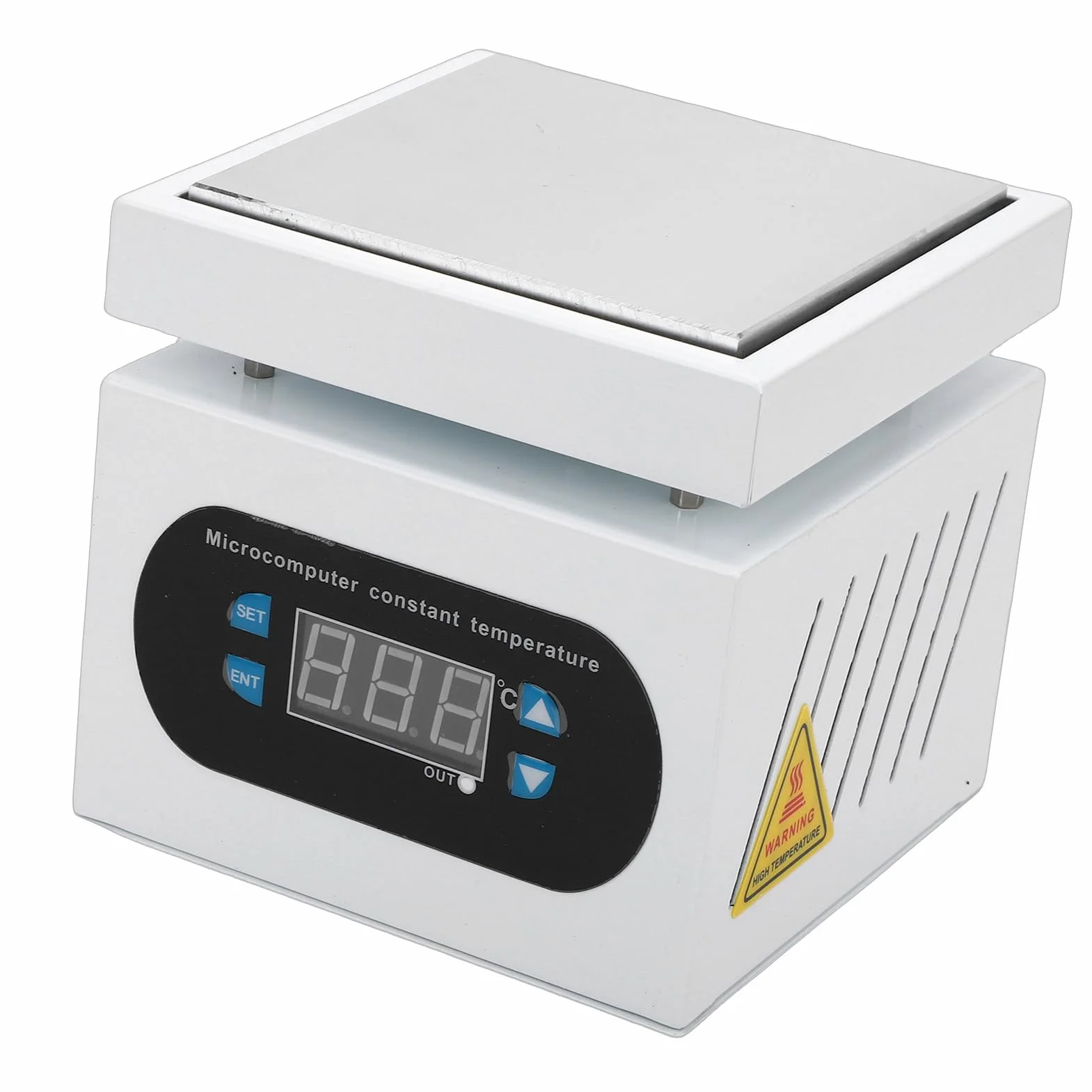 LiebeWH Płyta Grzewcza do Lutowania 350W 100x100mm Aluminium Lotnicze Szybkie Nagrzewanie Precyzyjna Kontrola Temperatury z Wielokątowym Odprowadzaniem Ciepła do Przeróbek PCB i Napraw (wtyczka UE)