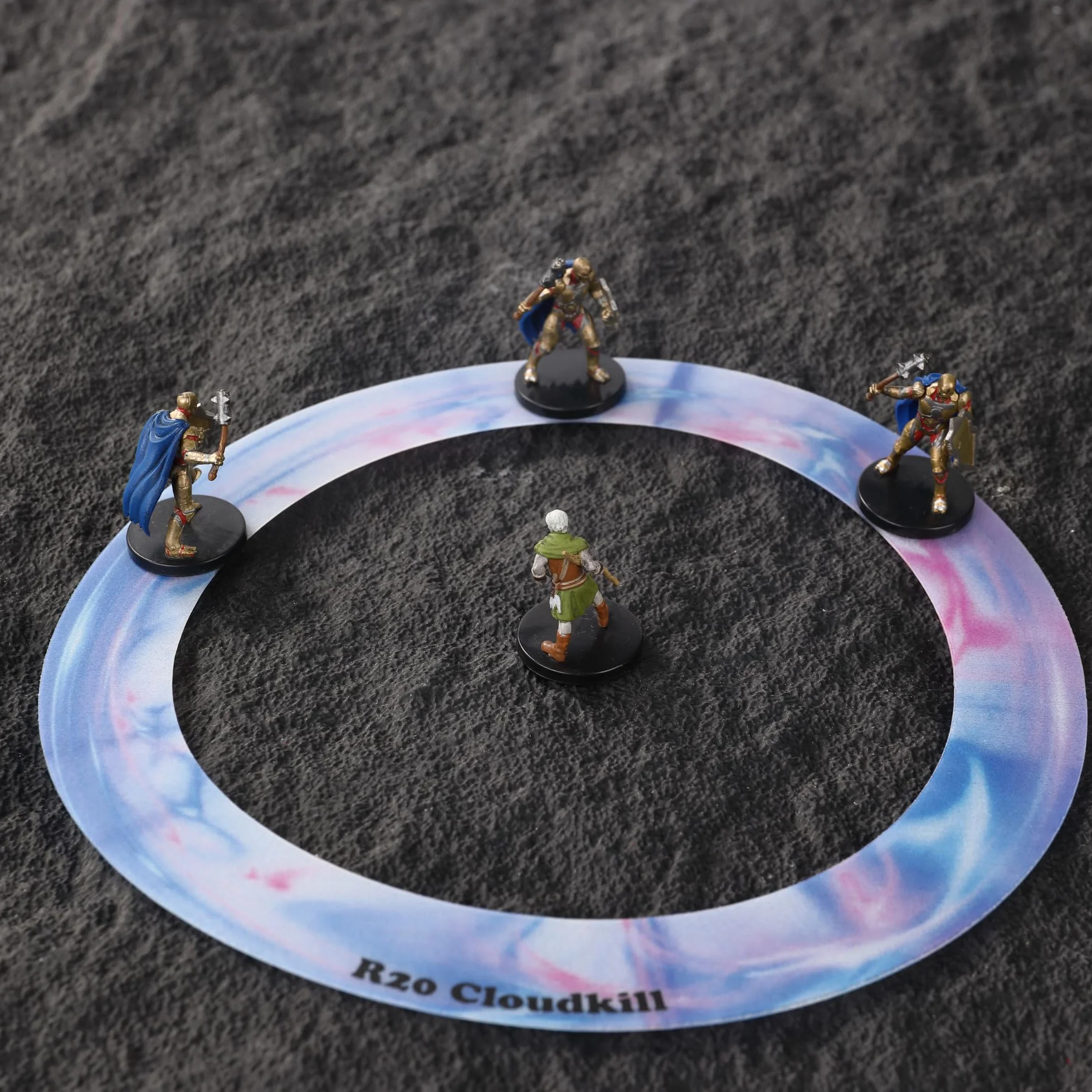 Ulepszone szablony AOE do D&D 5E – zestaw 30 znaczników obrażeń PCW do stołowych lochów, Pathfinder, Warhammer