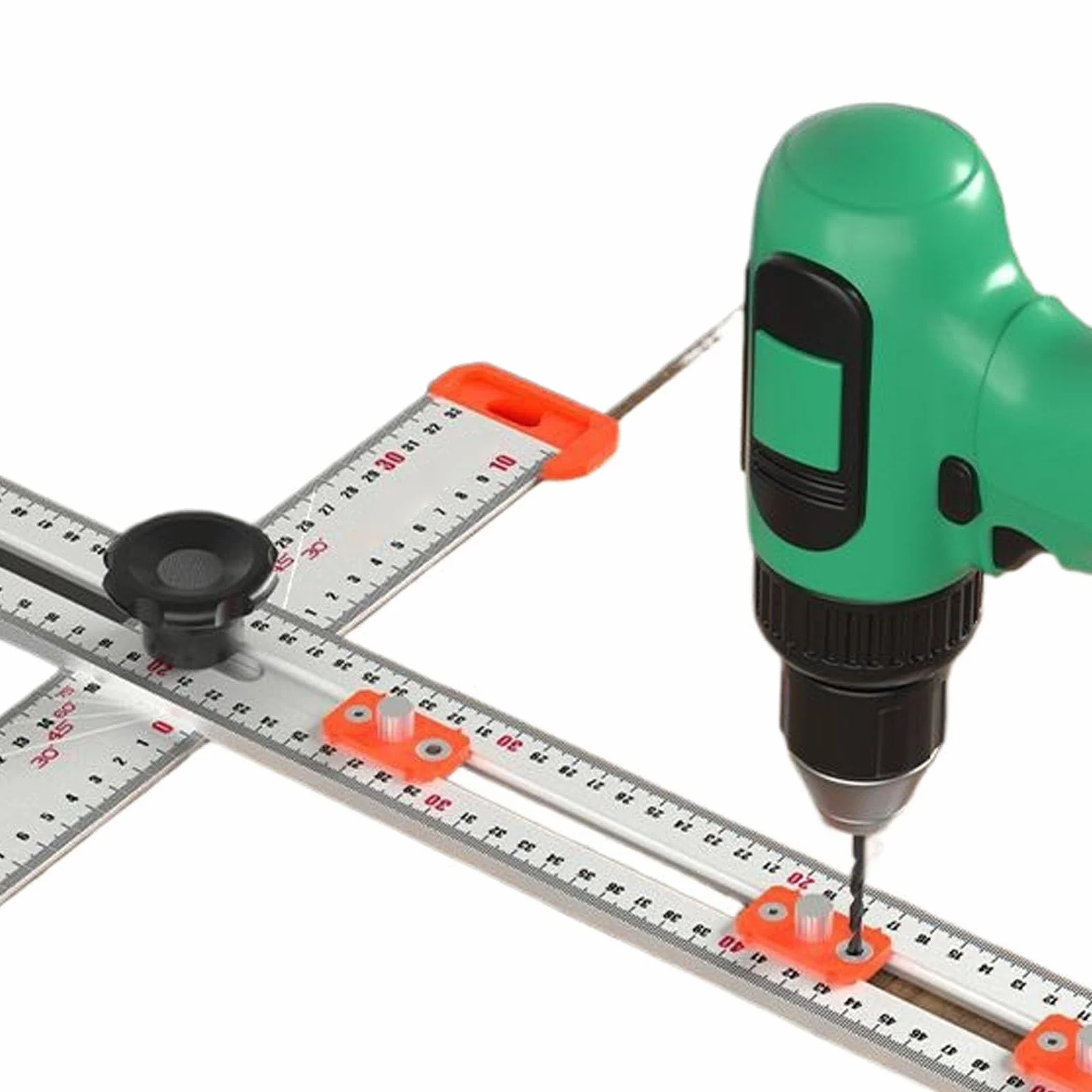 Asixxsix Kątownik do Płyt Gipsowo-kartonowych, 120 Cm, Regulowana długość i Kąt 0-90 Stopni, Aluminiowa Linijka Pomiarowa ze skalą dwukierunkową, do Układania, Majsterkowania