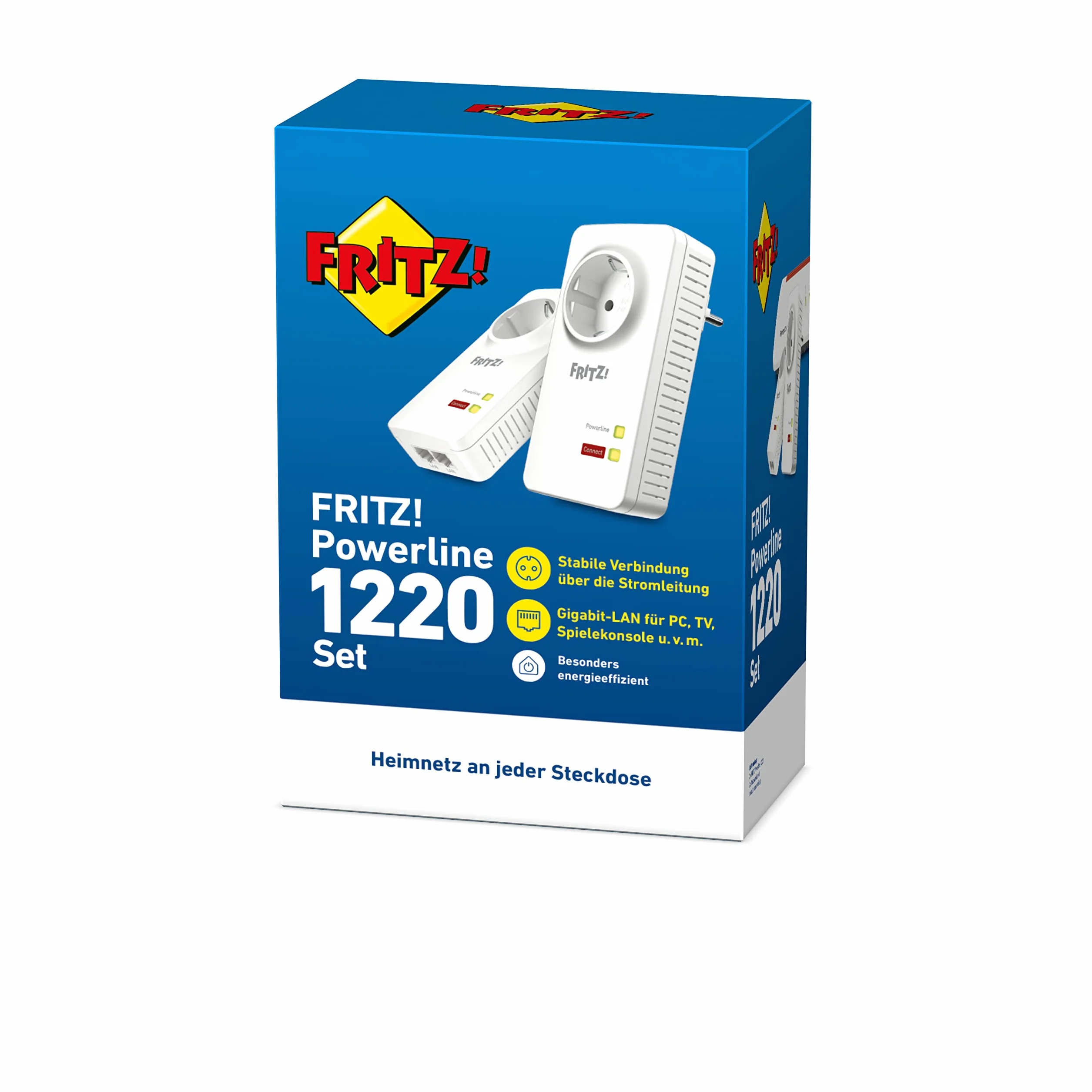 Avm Fritz!Powerline 1220E Set Adapter, Biały