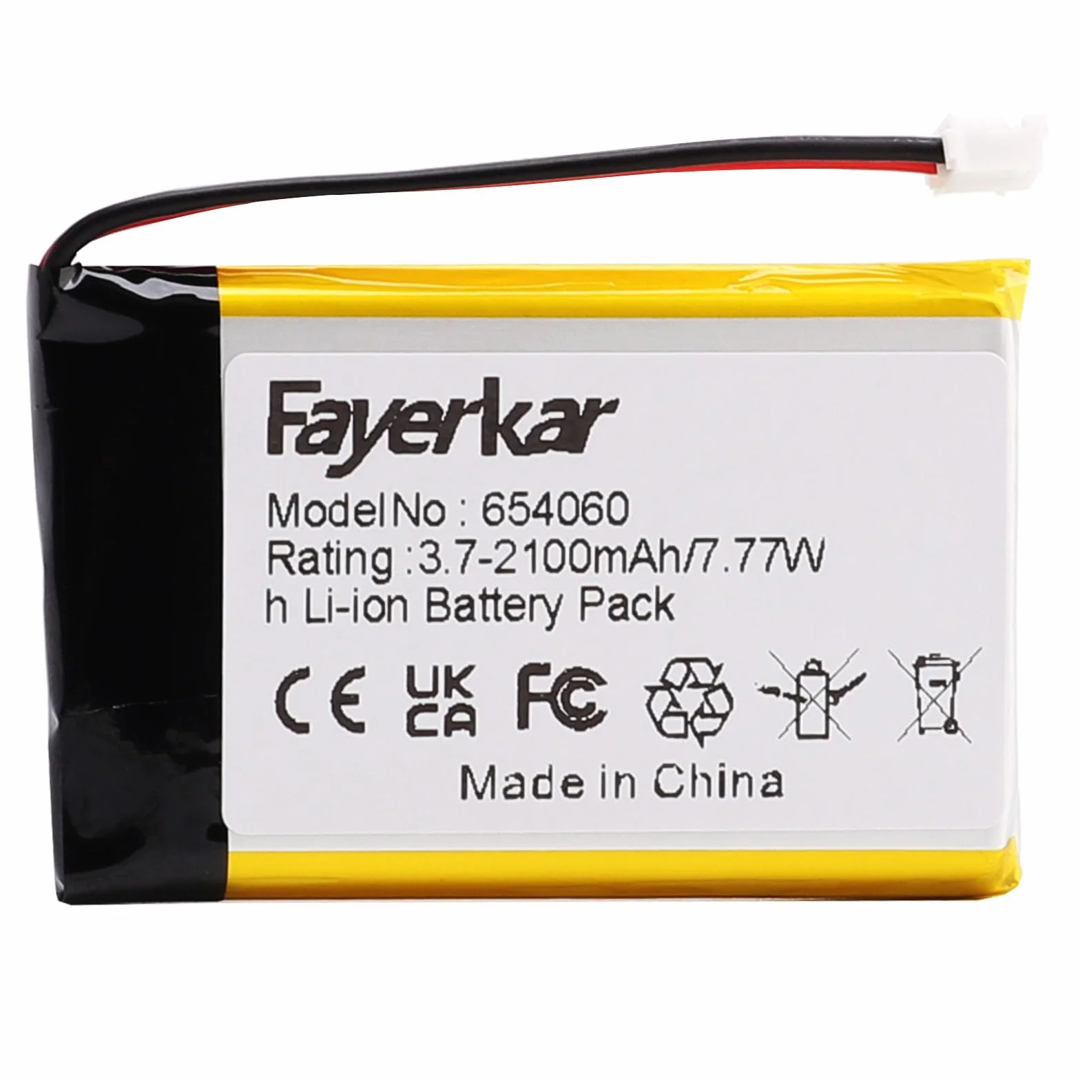 Bateria litowo-jonowo-polimerowa 3,7 V 2100 mAh 654060 (704060) zamiennik do urządzeń elektronicznych DIY