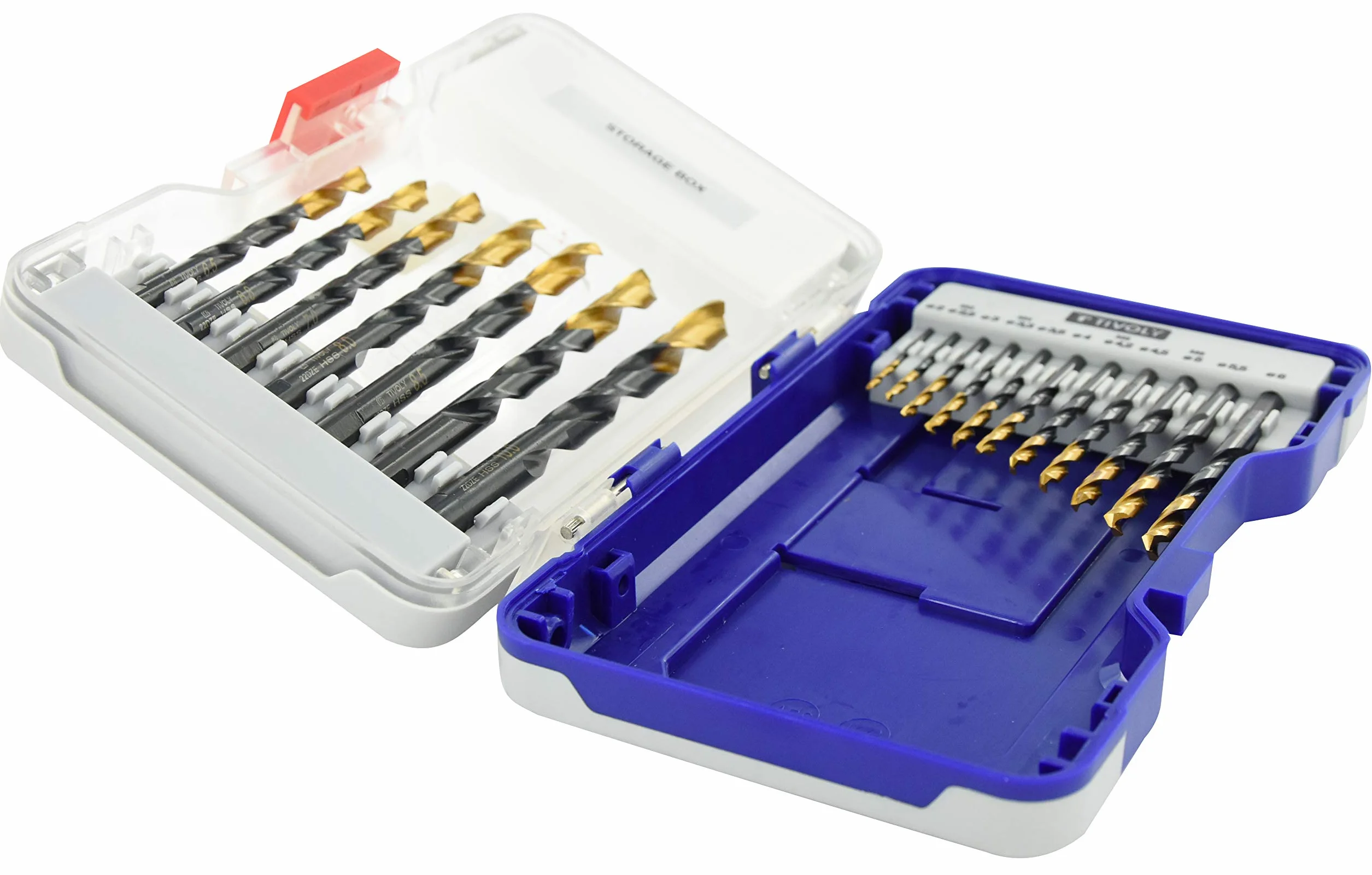 TIVOLY Coffret Forets Métaux Haute Performance - Pour Perçage Métaux, Cuivre, aluminium, Fonte, INOX - 18 Forets HSS Ø 1/31,8 cm à 3/20,3 cm