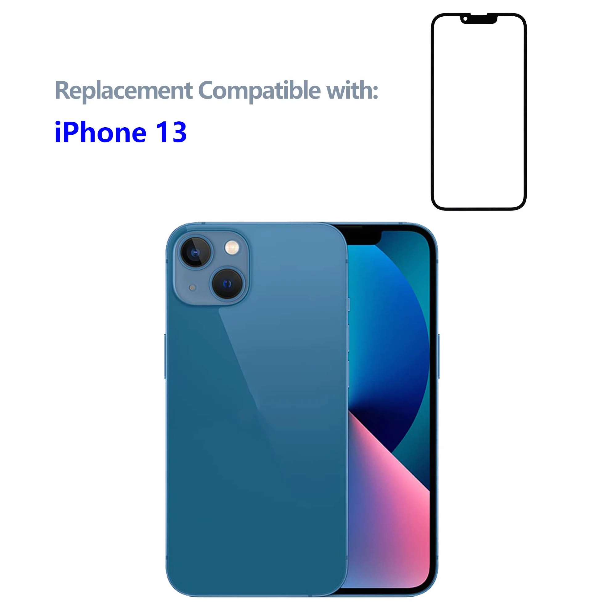 Zestaw naprawczy szkła wyświetlacza przedniego kompatybilny z iPhone 13 z narzędziami