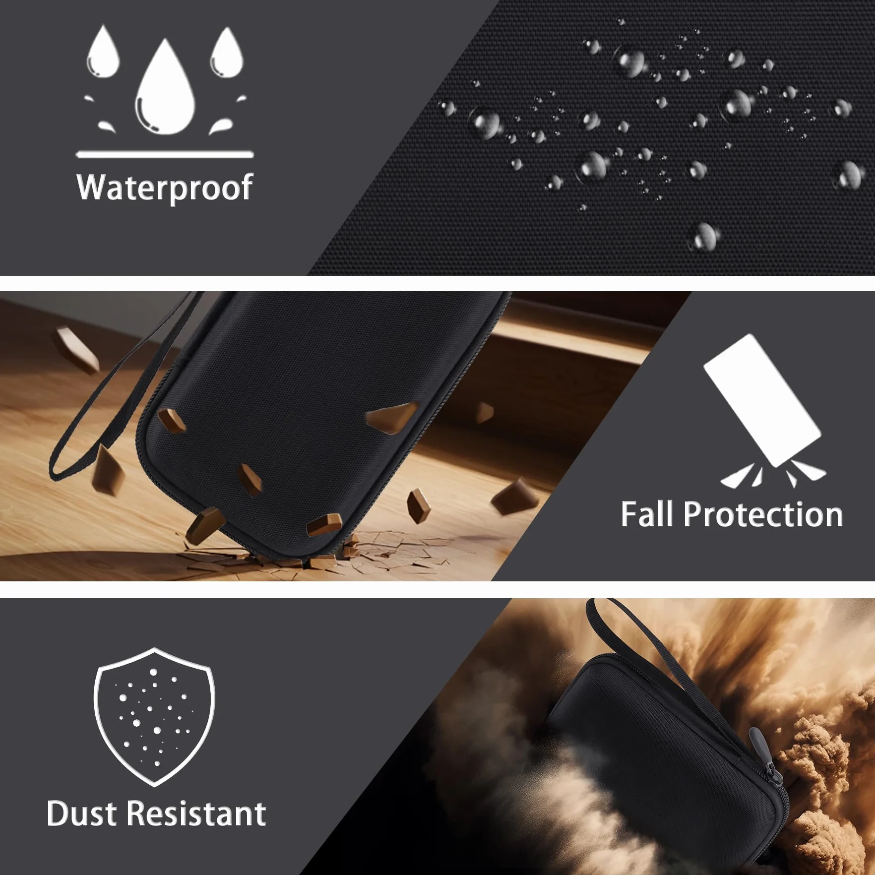 co2CREA Twarde etui podróżne do magnetycznego powerbanku Anker Zolo 5000 mAh 10000 mAh