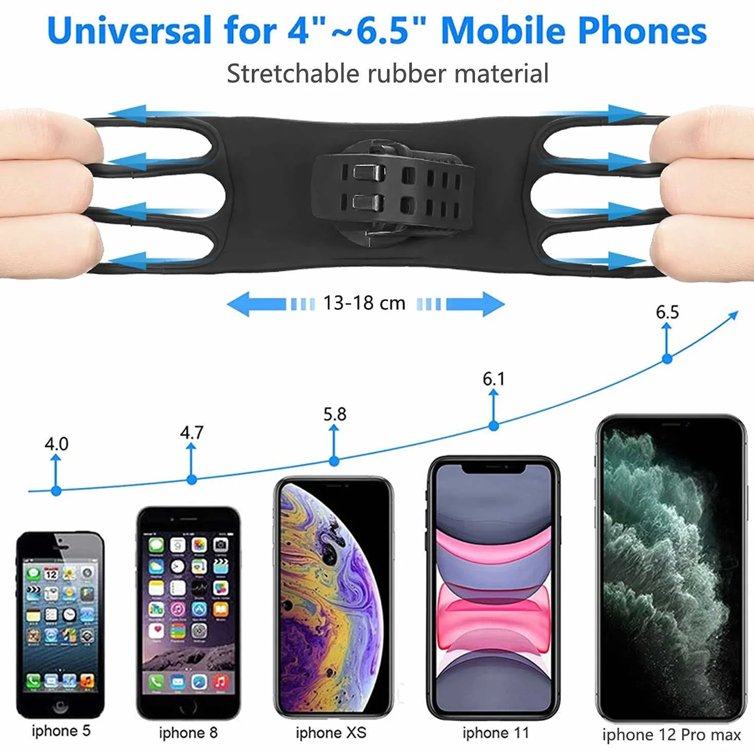 VOVIGGOL Uchwyt na telefon rowerowy 360° silikonowy uniwersalny do iPhone 12 11 Pro Samsung