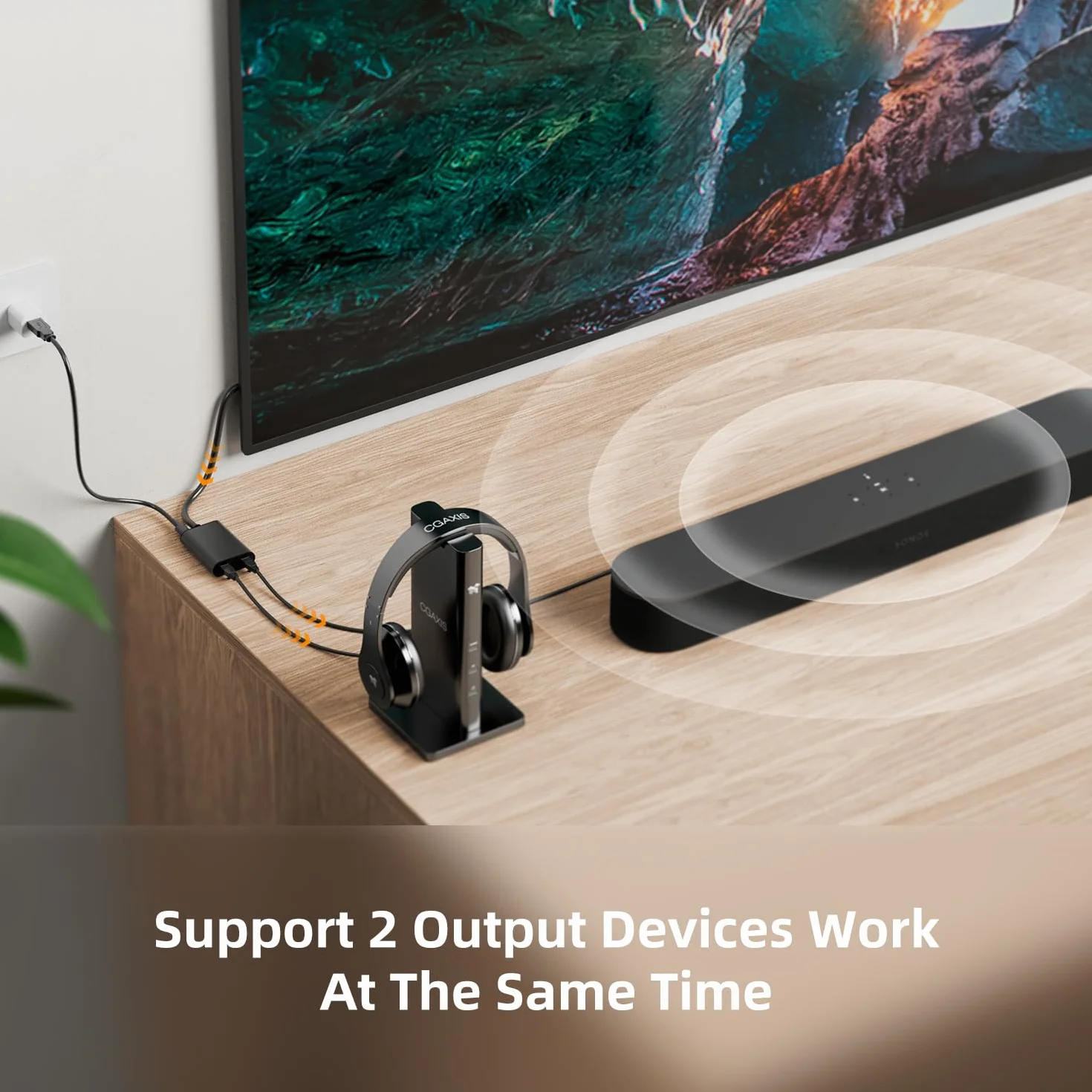 【Ulepszony】ANDTOBO Cyfrowy Toslink Fiber Rozdzielacz optyczny 1 in 2 Out Kabel adaptera audio【Zwiększanie sygnału】