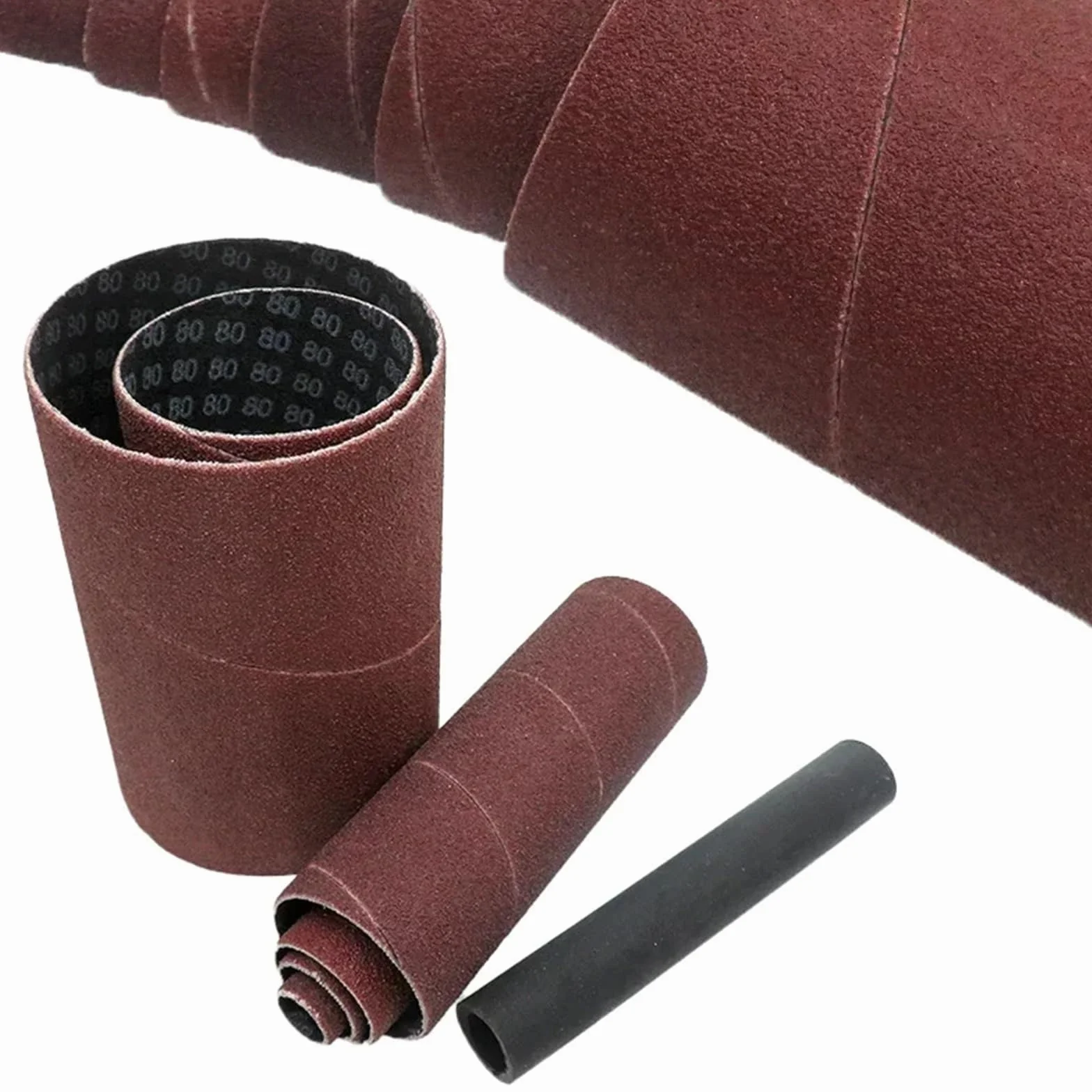 6 Pack Belt Sander Paper Grit: 80/120/240 | 1/2 ″ 3/4″ 1″ 1.5″ 2 ″ 3 ″ Assorted Grit Sandpaper for Metal Woodworking Polishing(3 inch)