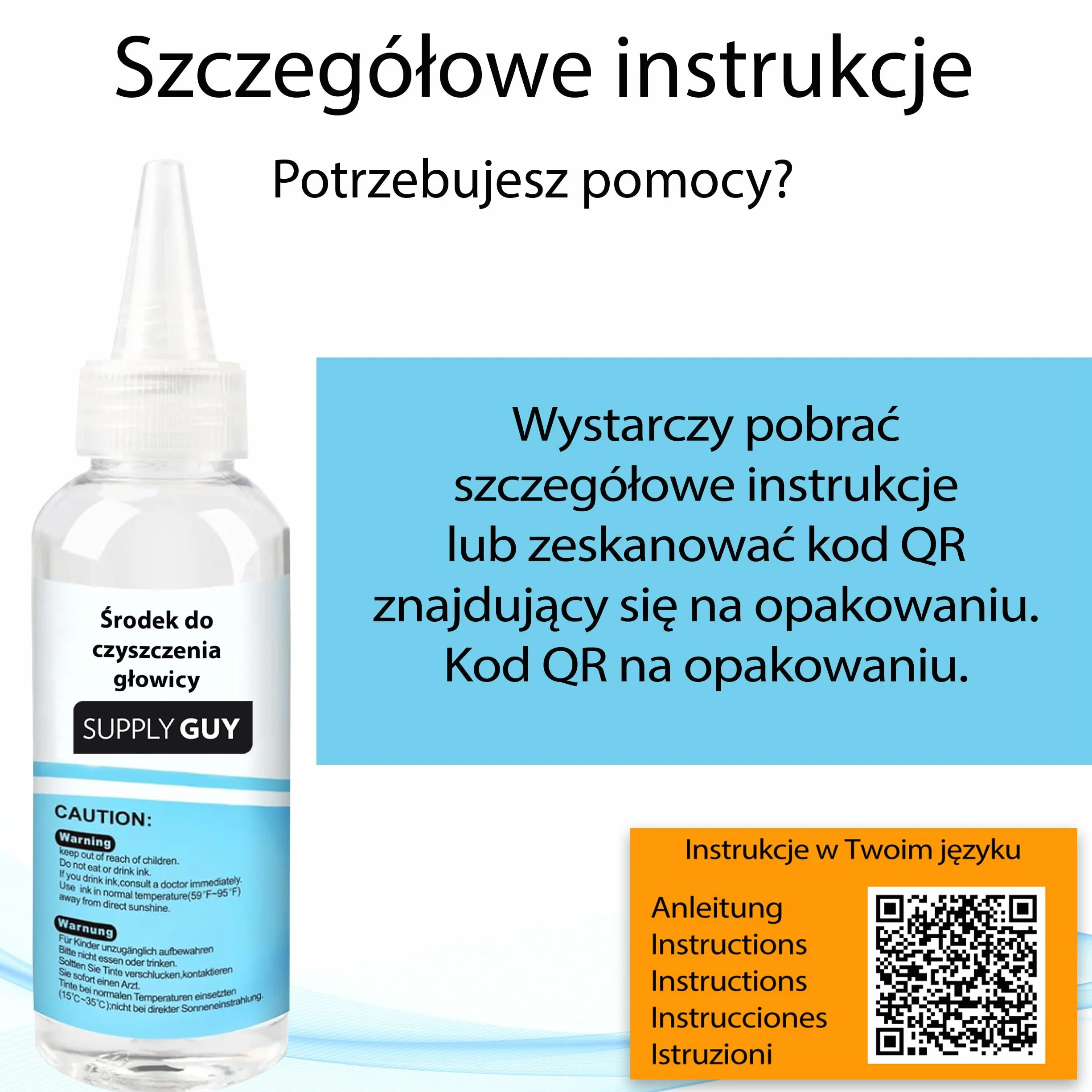 Środek do czyszczenia głowicy drukującej 100 ml do Canon Epson HP