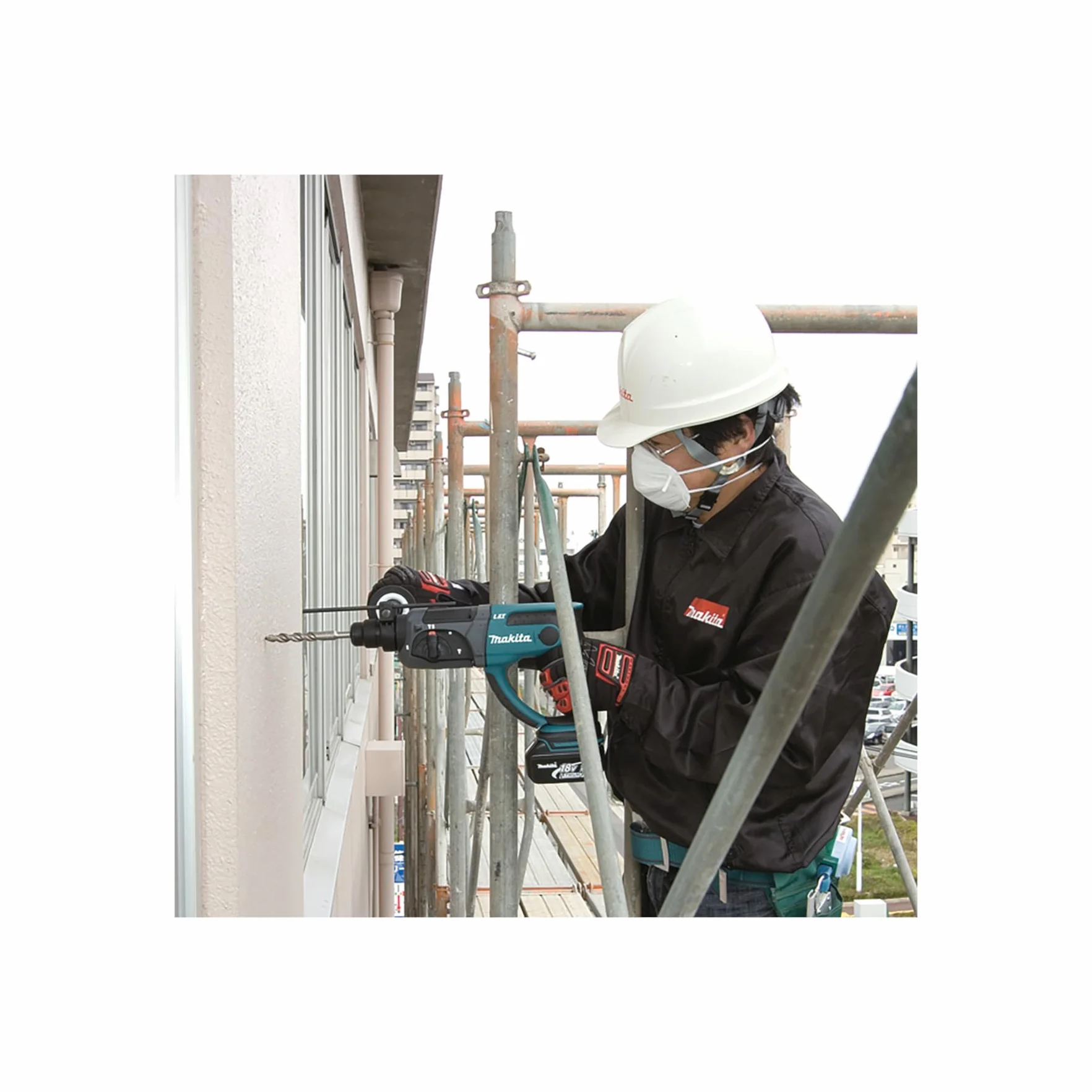 Makita DHR202Z Młotowiertarka, 18 W, 18 V, Niebieski/Czarny, 9 x 38.5 x 24 cm