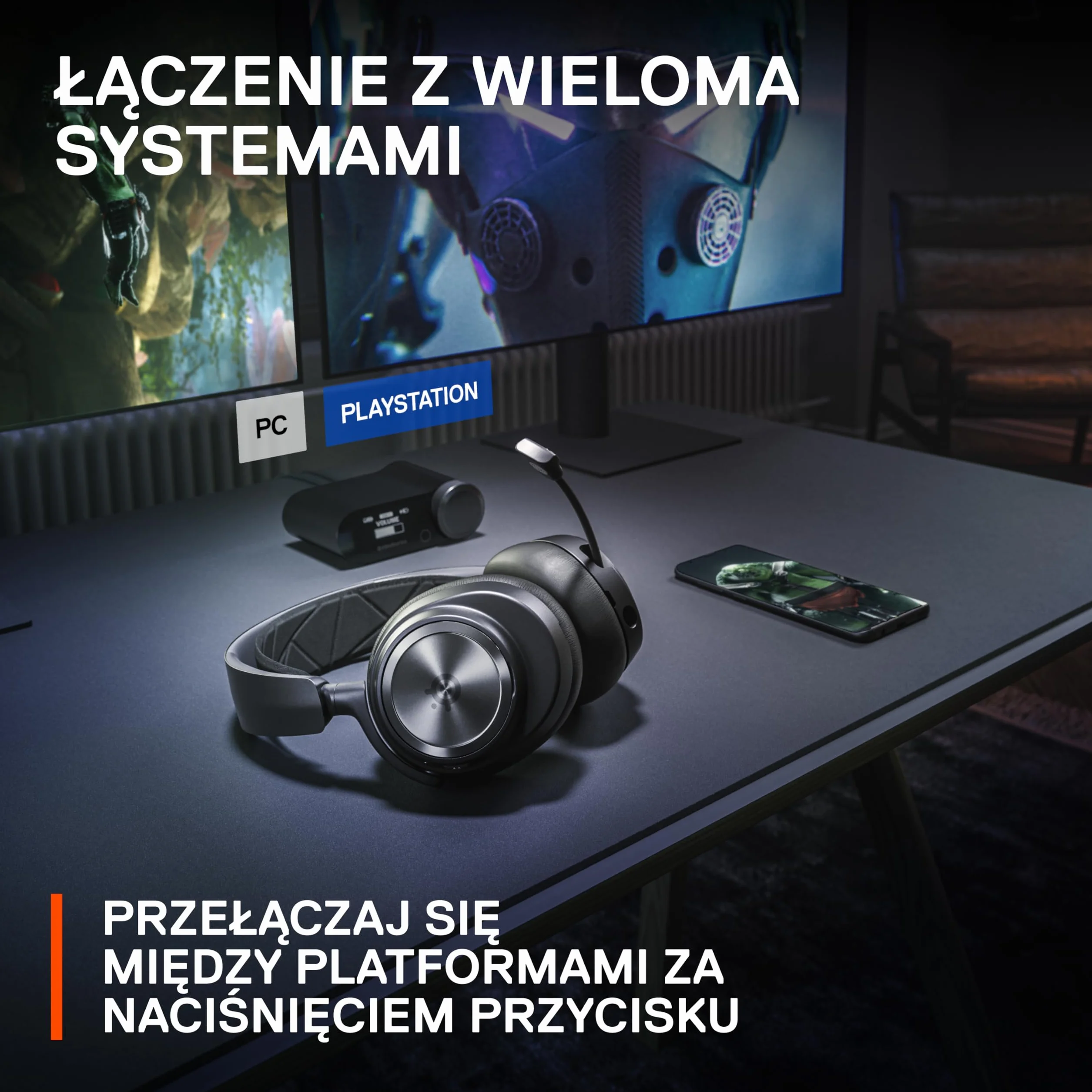 SteelSeries Arctis Nova Pro bezprzewodowe słuchawki do gier ANC neodymowe przetworniki magnetyczne ClearCast 2. gen