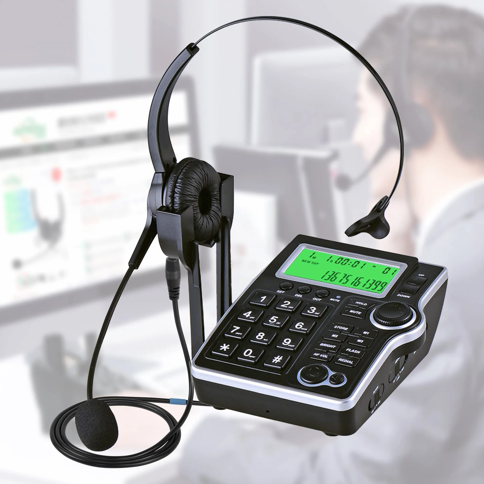 Kabel telefoniczny Cisco RJ9 4P4C na gniazdo audio 3,5 mm, stały do słuchawek