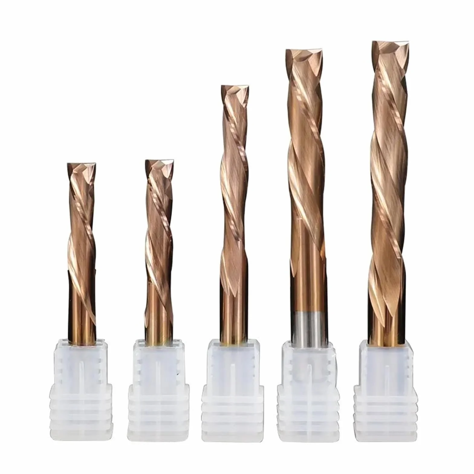 1 szt. Frez górny i dolny 3,175/4/5/6/8mm Shank CNC Router Bit TiCN powlekany 2-ostrzowy frez z węglika spiekanego Frezowanie drewna(8x8x45x95L)