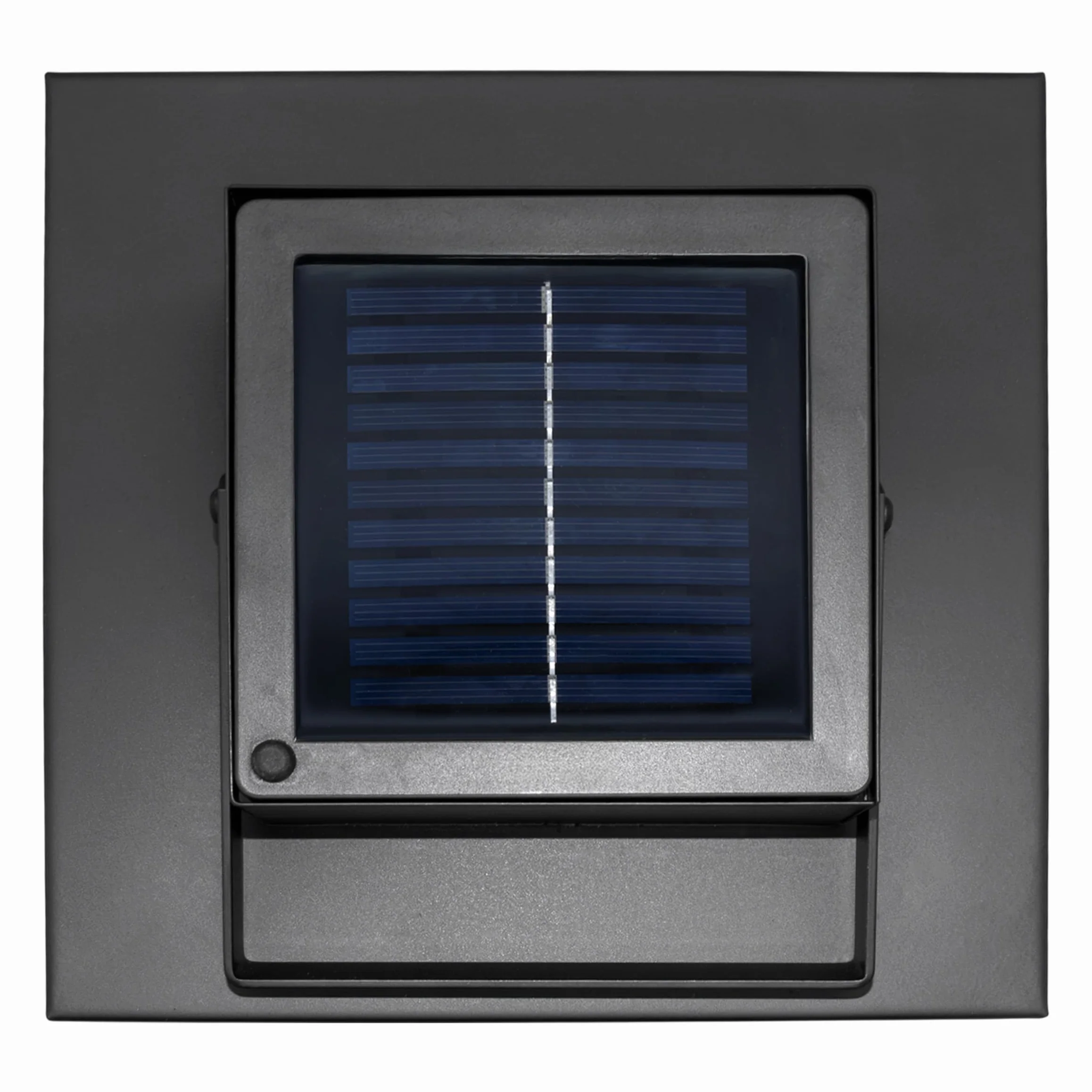 Metalowa latarnia solarna czarna 25 LED ciepły biały - 45 x 22 cm - wysokiej jakości, solidna latarnia ogrodowa zasilana energią słoneczną - solarna lampa do ogrodu, dekoracja, oświetlenie, lampa