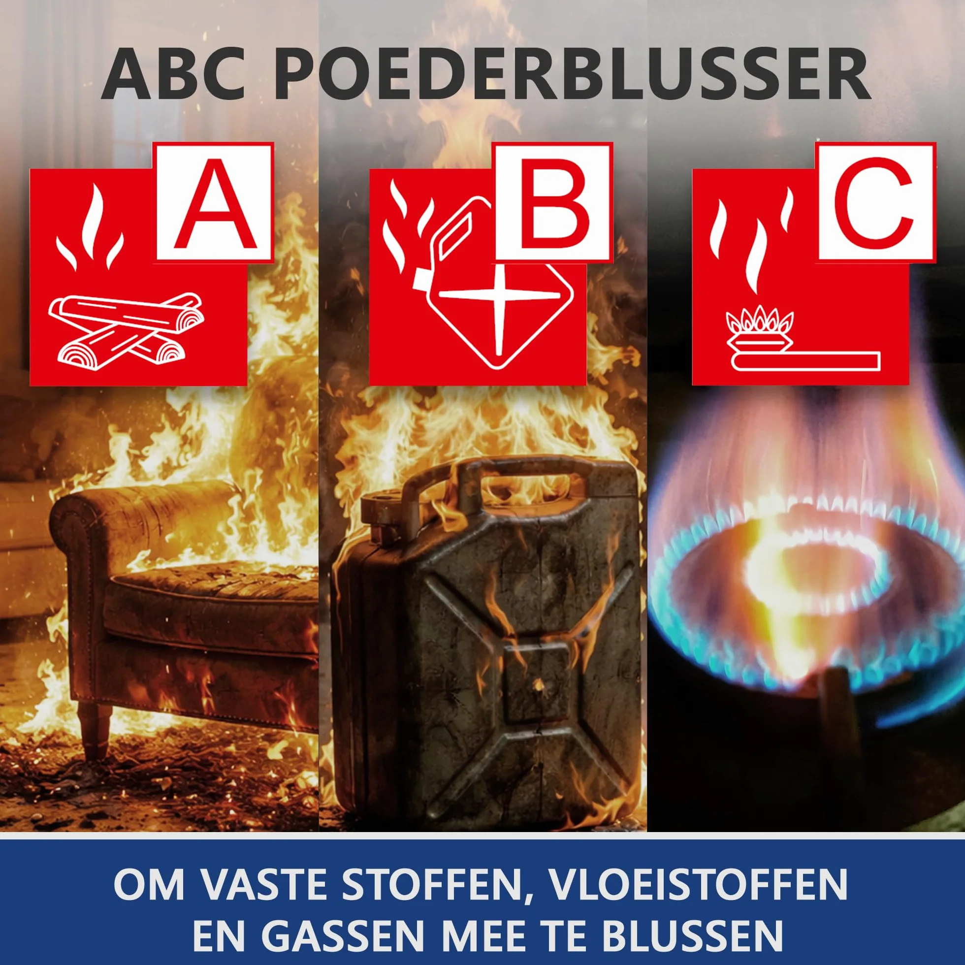 ELRO FEP6KG gaśnica proszkowa 6 kg - klasy ABC - duża pojemność - do pojazdów, domów i warsztatów - certyfikowana w 3