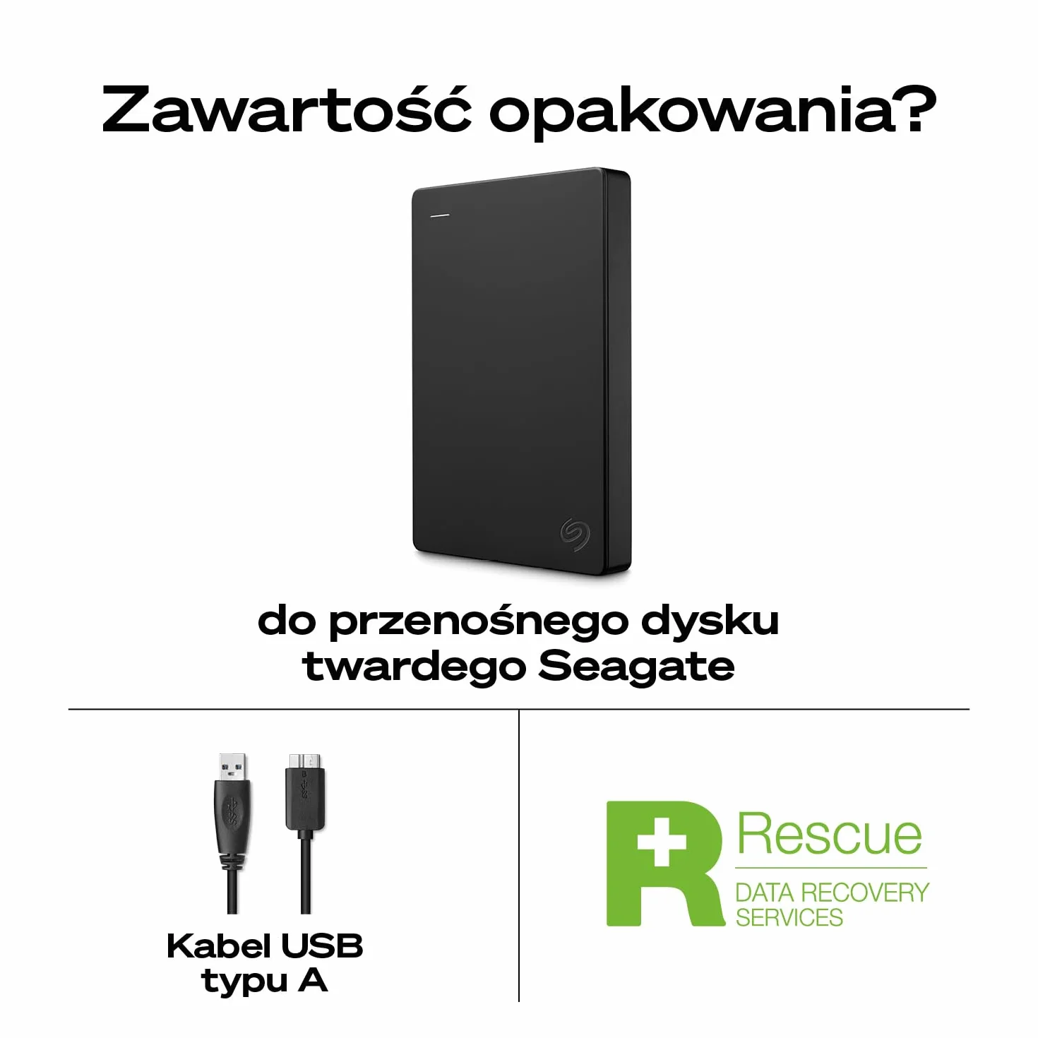 Seagate Portable Drive 2TB, Zewnętrzny dysk twardy przenośny 2.5", USB 3.0, Czarny