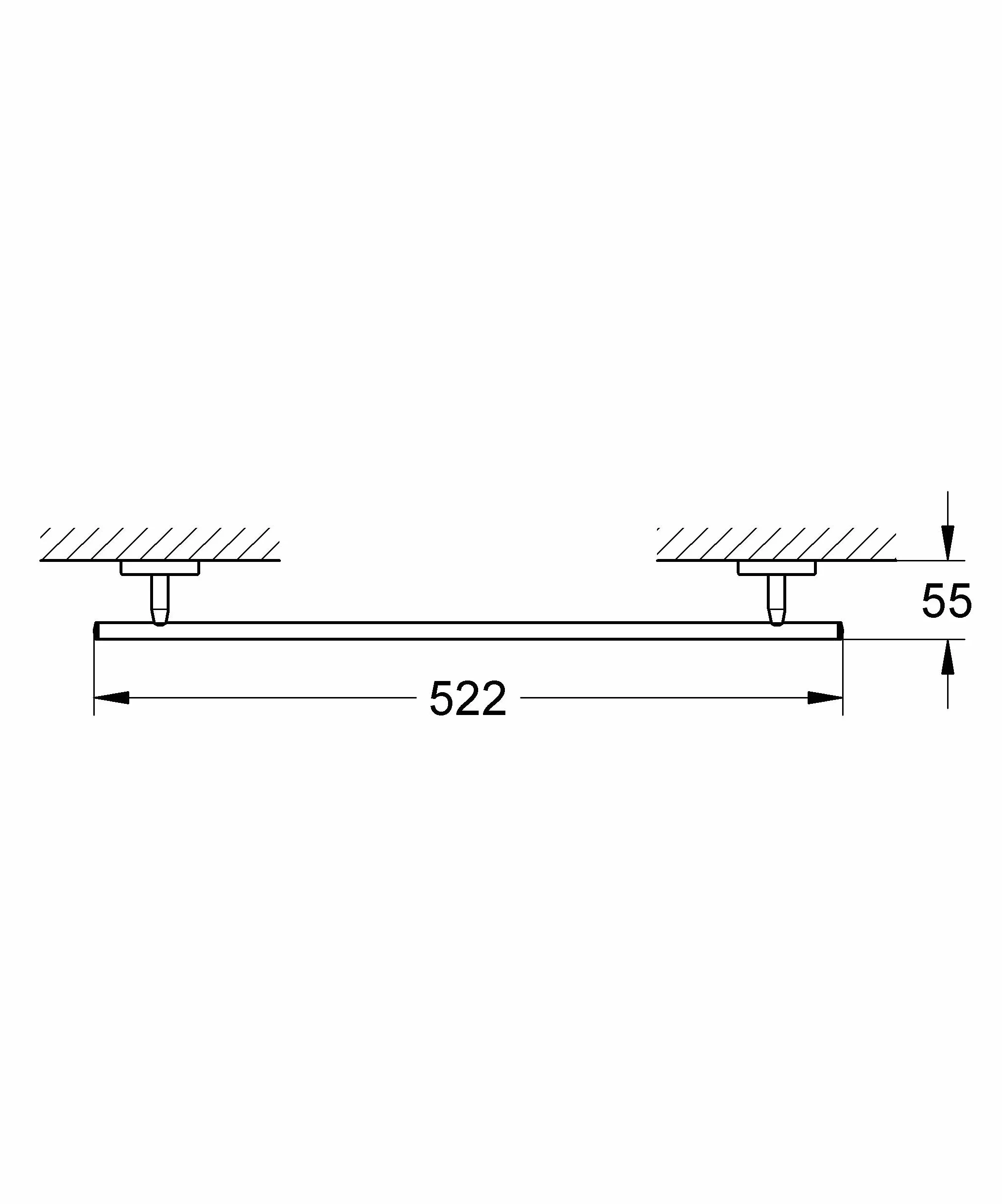 Grohe Bau Cosmopolitan wieszak na ręcznik kąpielowy, 1 sztuka, 40459001