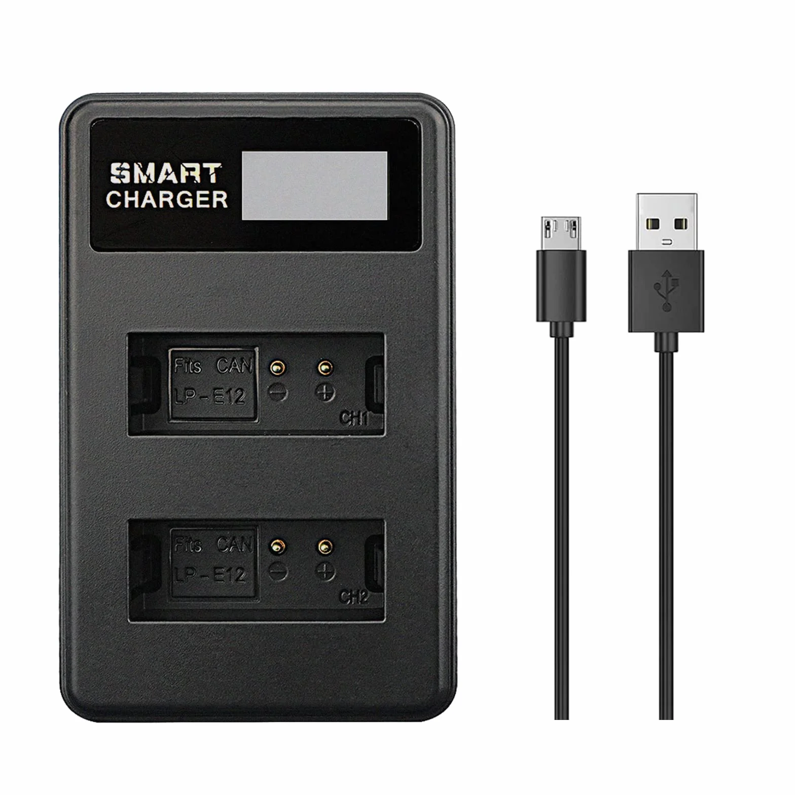 2 Stück 1250 mAh LP-E12 LPE12 Akku mit LCD Dual-Ladegerät Ladegerät für Canon EOS M100, Rebel SL1, EOS 100D, EOS M, EOS M2, EOS M10 Digitalkameras