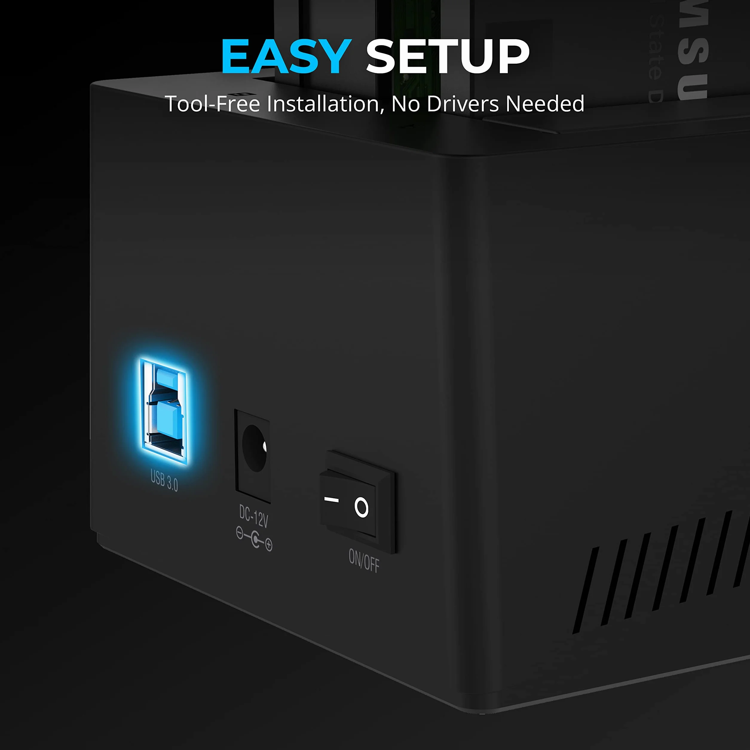 SABRENT 2 Bay USB A Stacja dokująca do dysków twardych 5 Gbps 2,5" 3,5" SATA HDD SSD Dock z klonowaniem offline EC HD2B