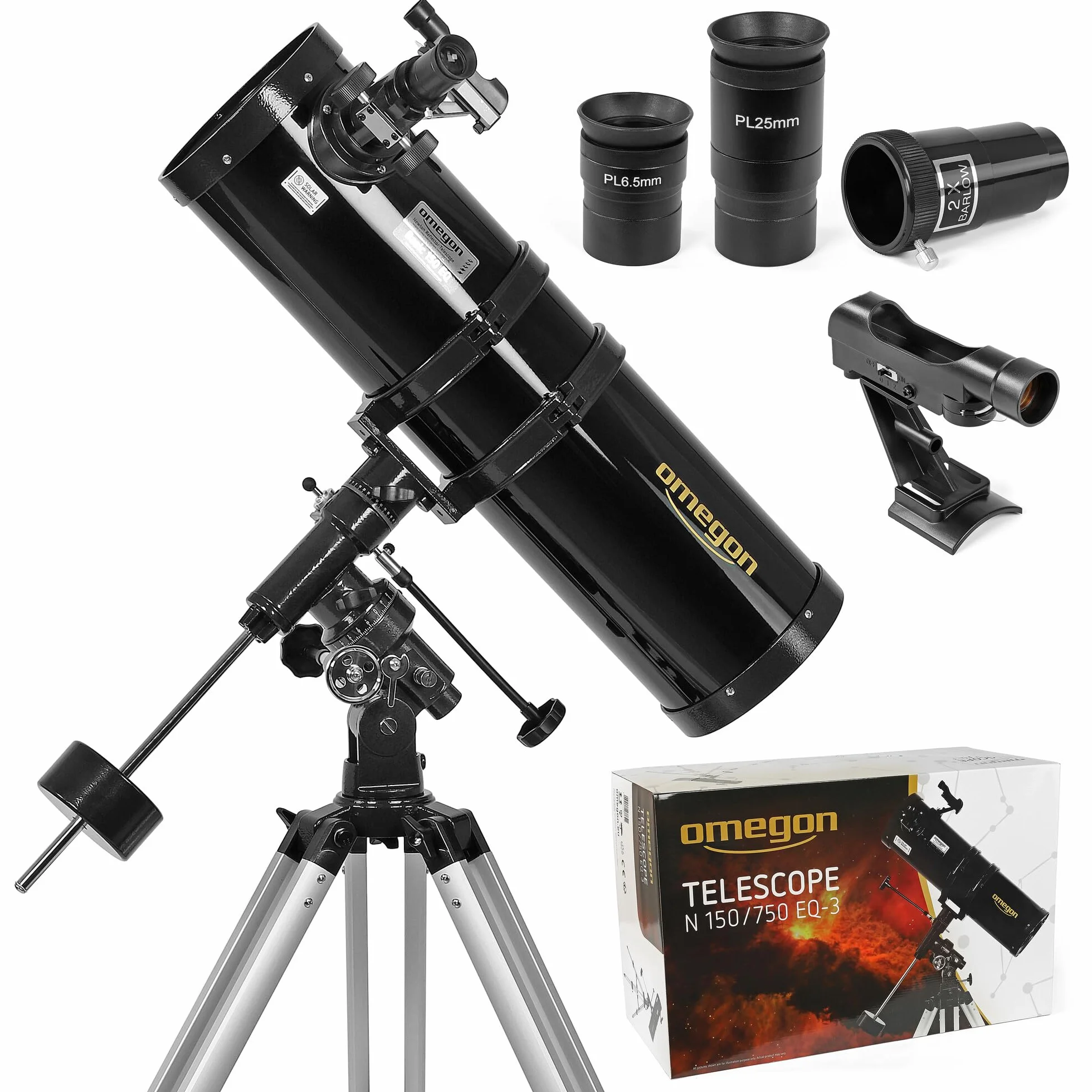 Teleskop Omegon N 150/750 EQ-3 Astronomiczny dla Początkujących