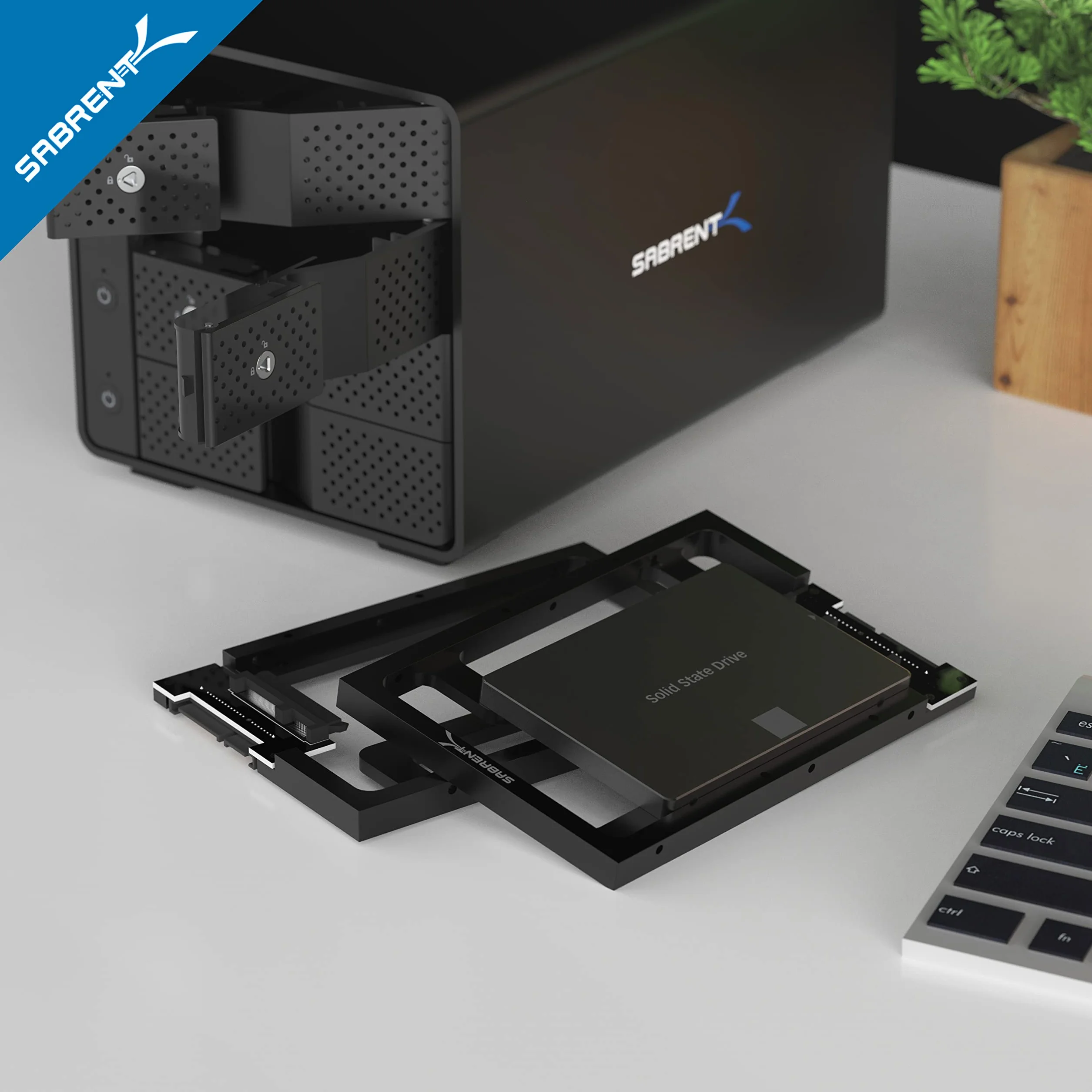 SABRENT Wewnętrzny adapter dysku twardego 6.3 cm do 8.9 cm rama montażowa SSD SATA