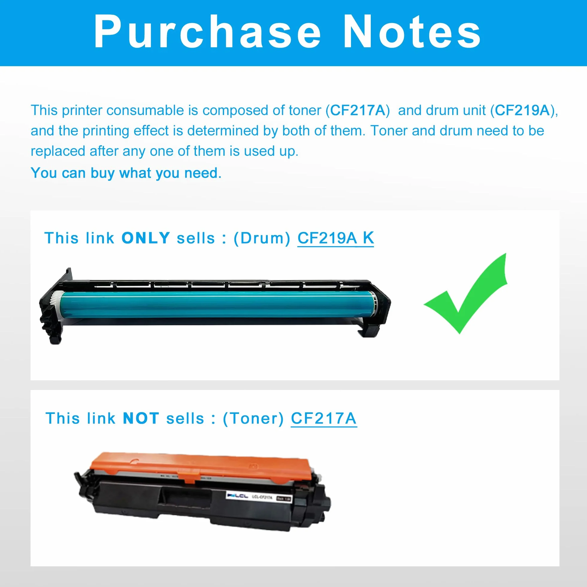 LCL 19A 219A CF219A jednostka bębna kompatybilna z HP LaserJet Pro M102a M102 M102w MFP M130 M130fn M130a M130fw M130nw (1Drum)
