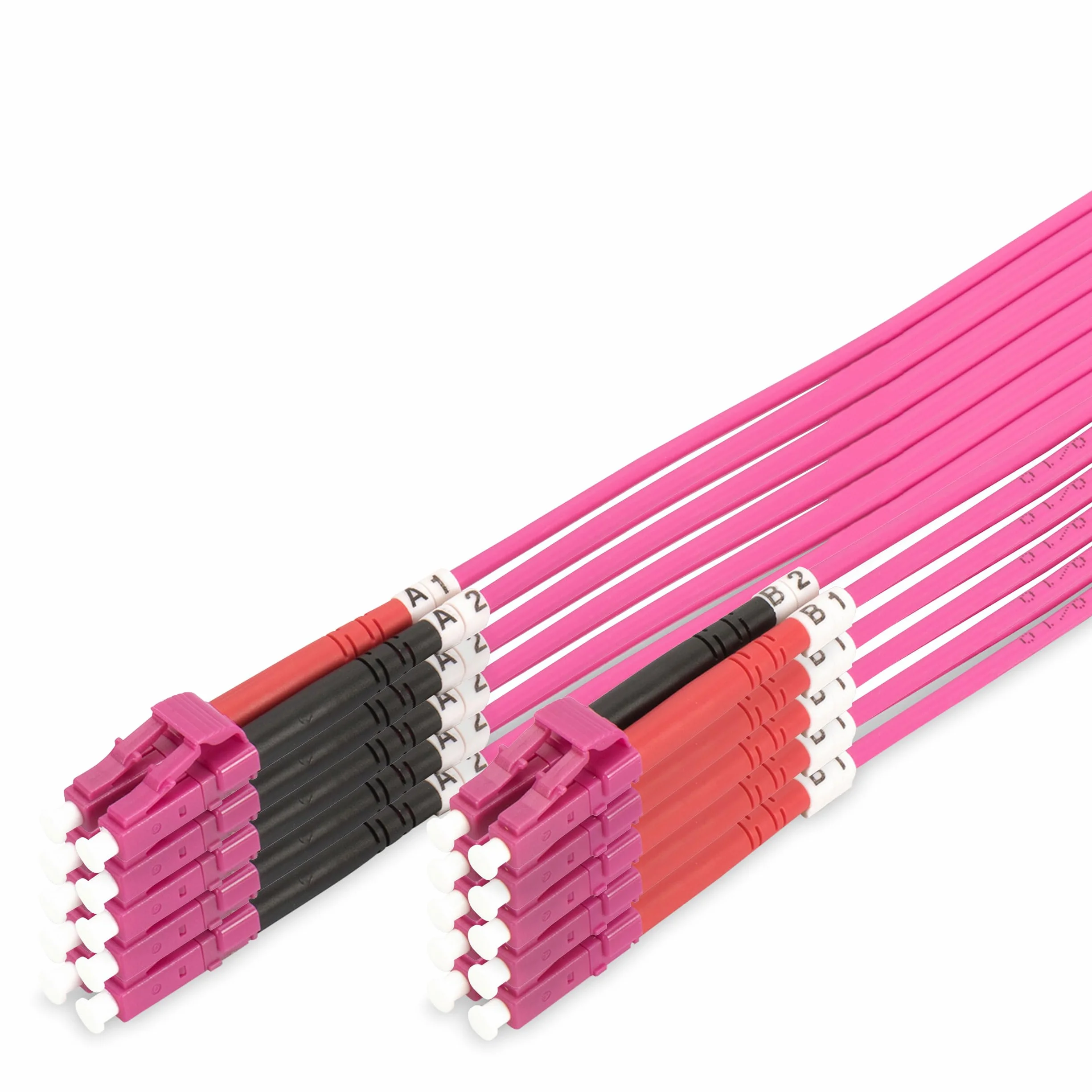 DIGITUS Kabel światłowodowy OM4 5m LC Dupleks 50/125µ 100 Gbit/s Fioletowy