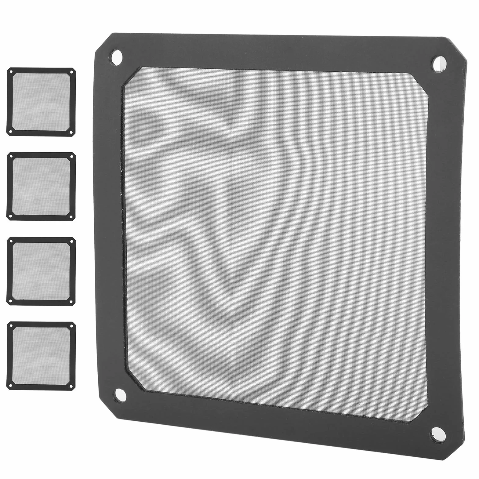 ASHATA 5 szt. 120 mm PC Fan Filtr Przeciwpyłowy Magnetyczny Mesh Frame