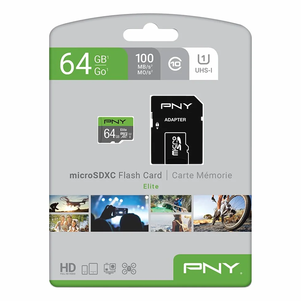 PNY Elite microSDXC 64GB Class 10 UHS-I U1 100MB/s