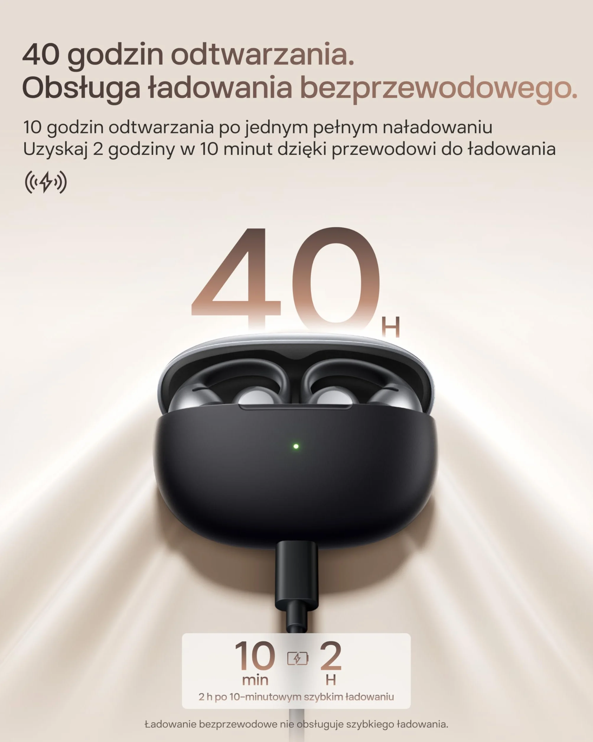SHOKZ OpenDots ONE Otwarte Słuchawki Douszne Bluetooth 5.4, Dolby Audio, IP54, Czarny